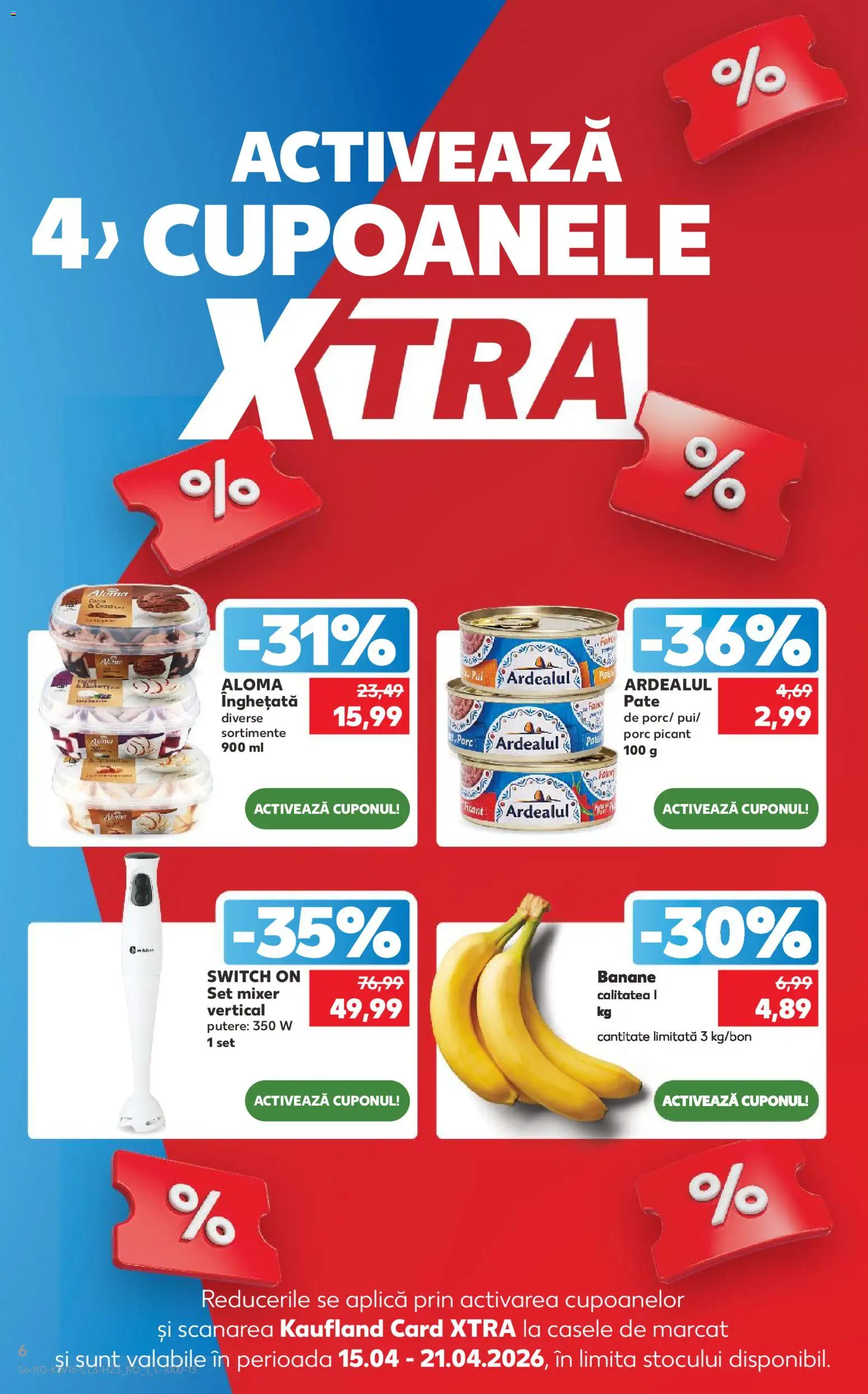 Catalog Kaufland 15 - 20 Aprilie 2026 | Pagina 6 | Produse: Blender, Pate, Banane, Înghețată