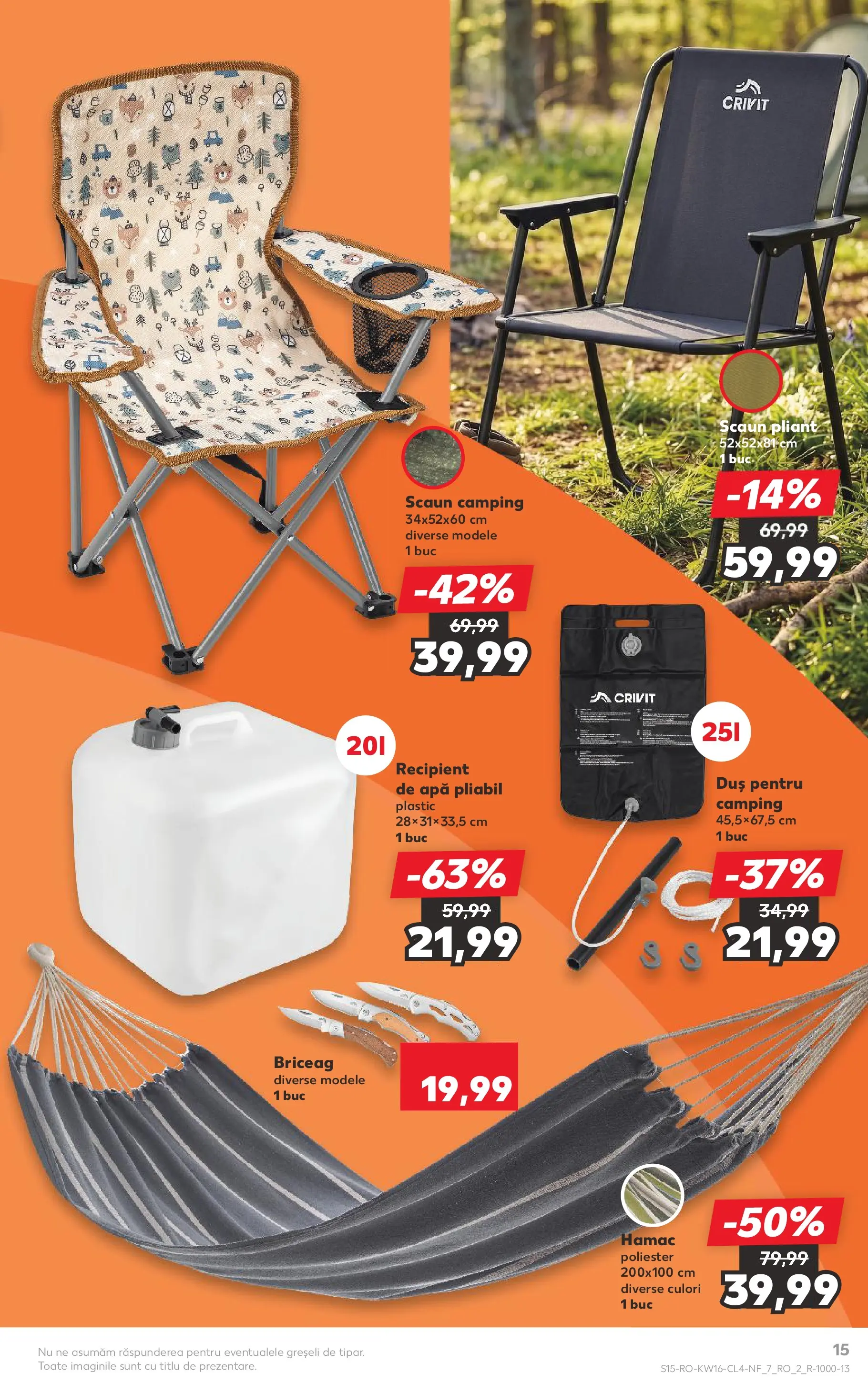Catalog Kaufland 15 - 20 Aprilie 2026 | Pagina 15 | Produse: Hamac, Scaun, Duș, Apă