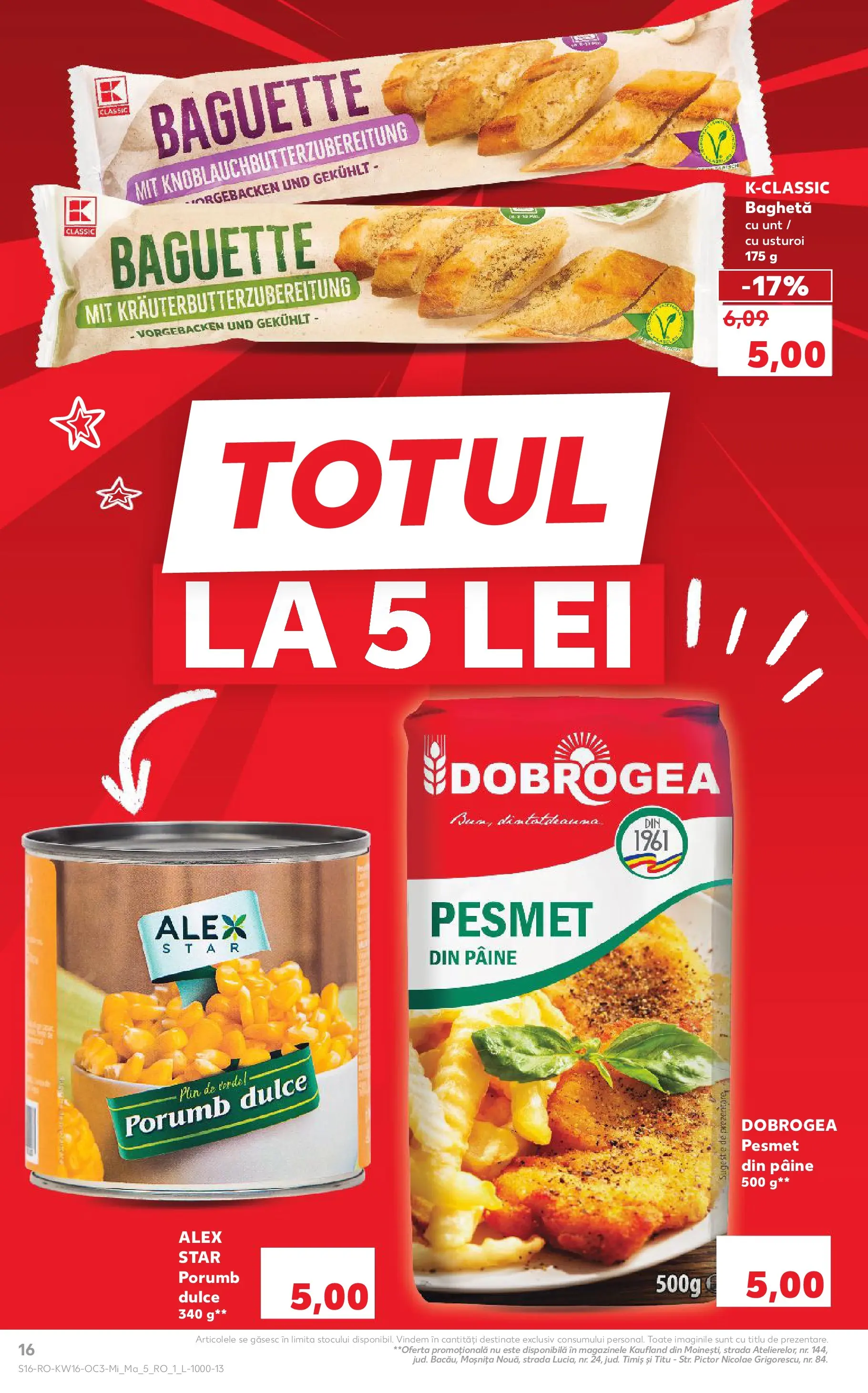 Catalog Kaufland 15 - 20 Aprilie 2026 | Pagina 16 | Produse: Unt, Pâine, Porumb, Usturoi