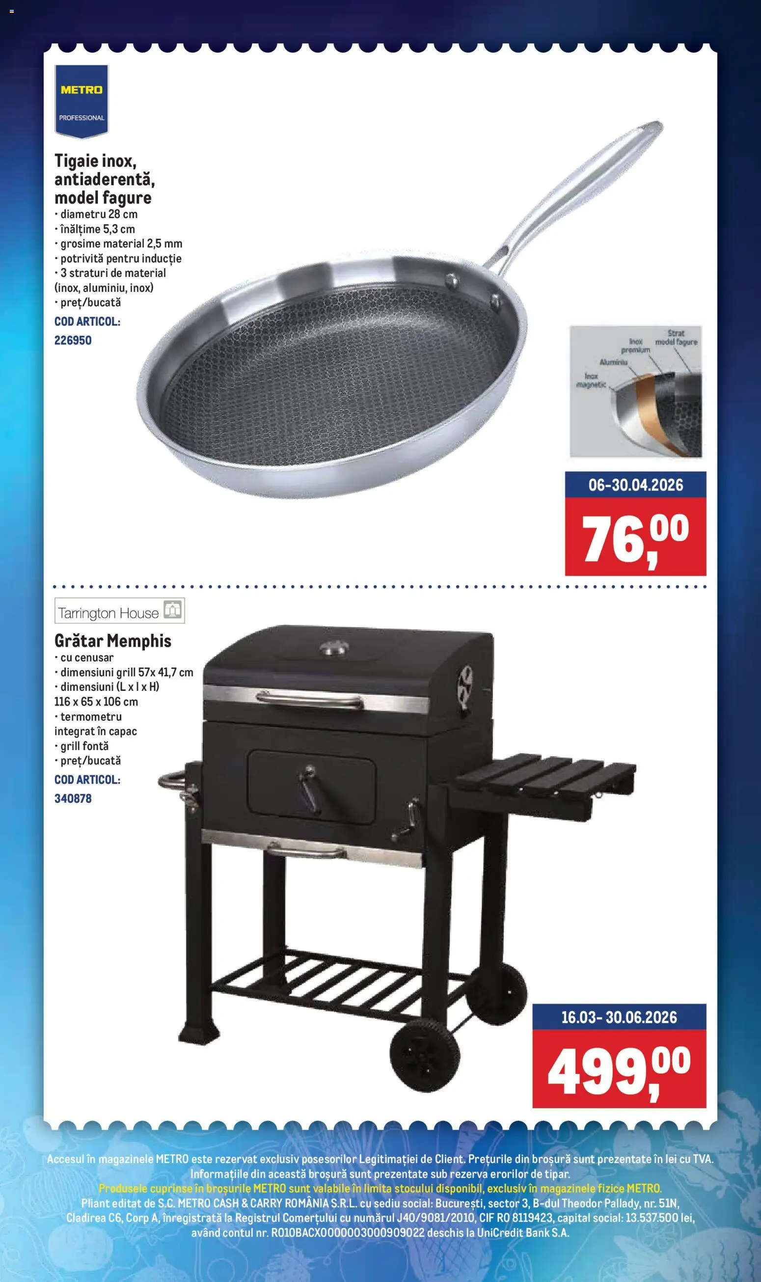 Catalog METRO 13 - 18 Aprilie 2026 | Pagina 3 | Produse: Tigaie, Grill, Termometru, Grătar