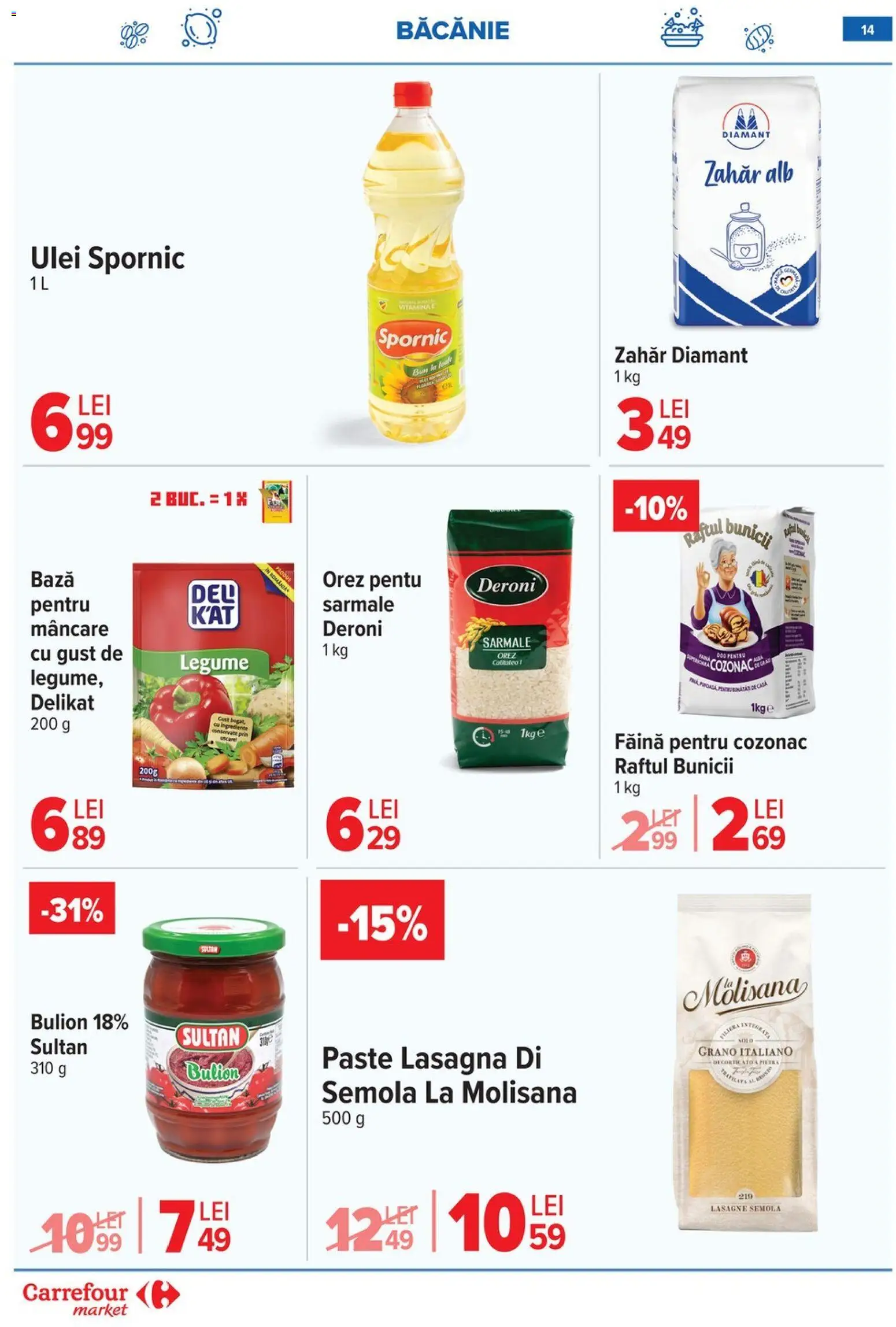 Catalog Carrefour 15 - 27 Aprilie 2026 | Pagina 16 | Produse: Lasagna, Ulei, Făină, Orez