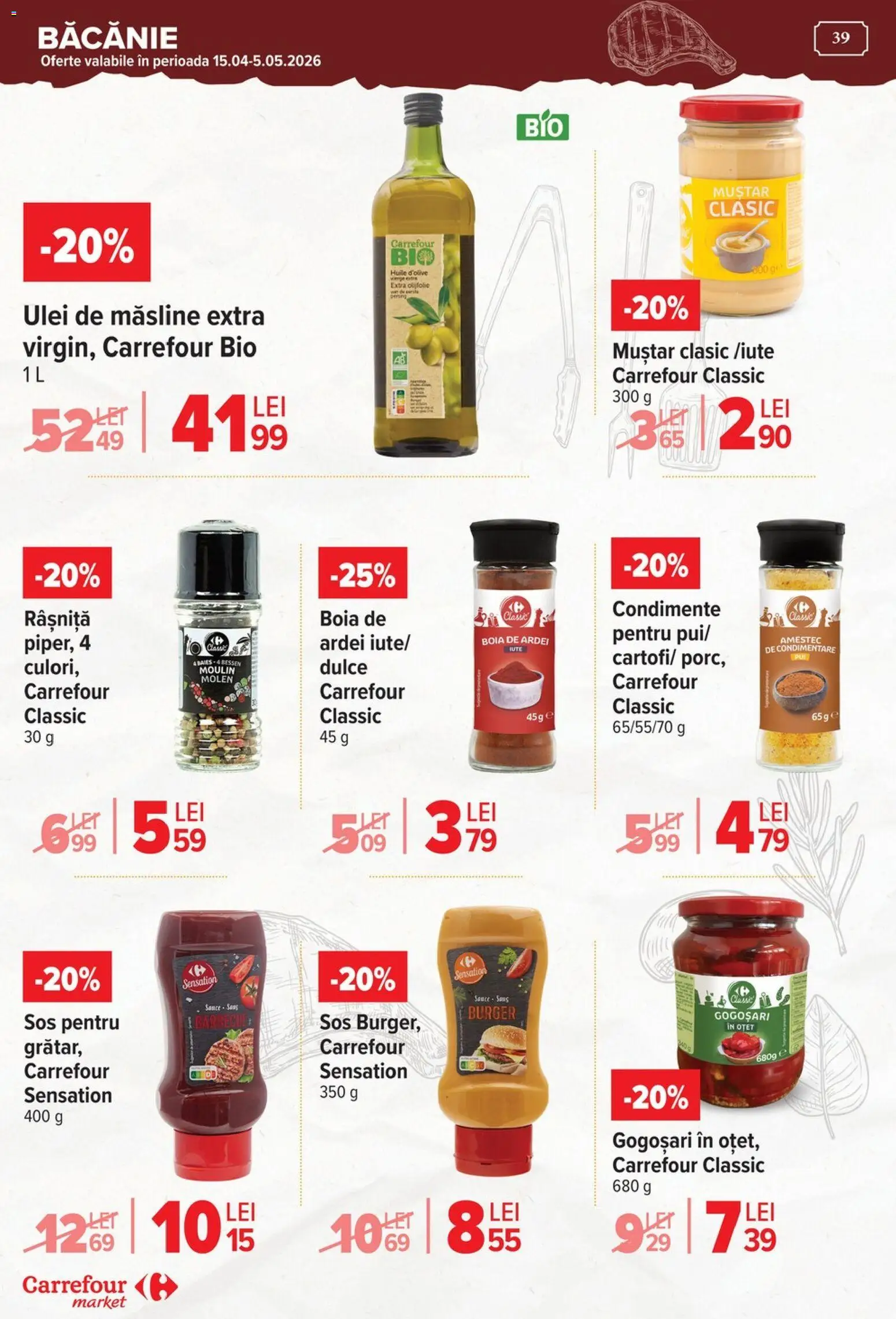 Catalog Carrefour 15 - 27 Aprilie 2026 | Pagina 40 | Produse: Şerit ödül, Măsline, Oțet, Sos