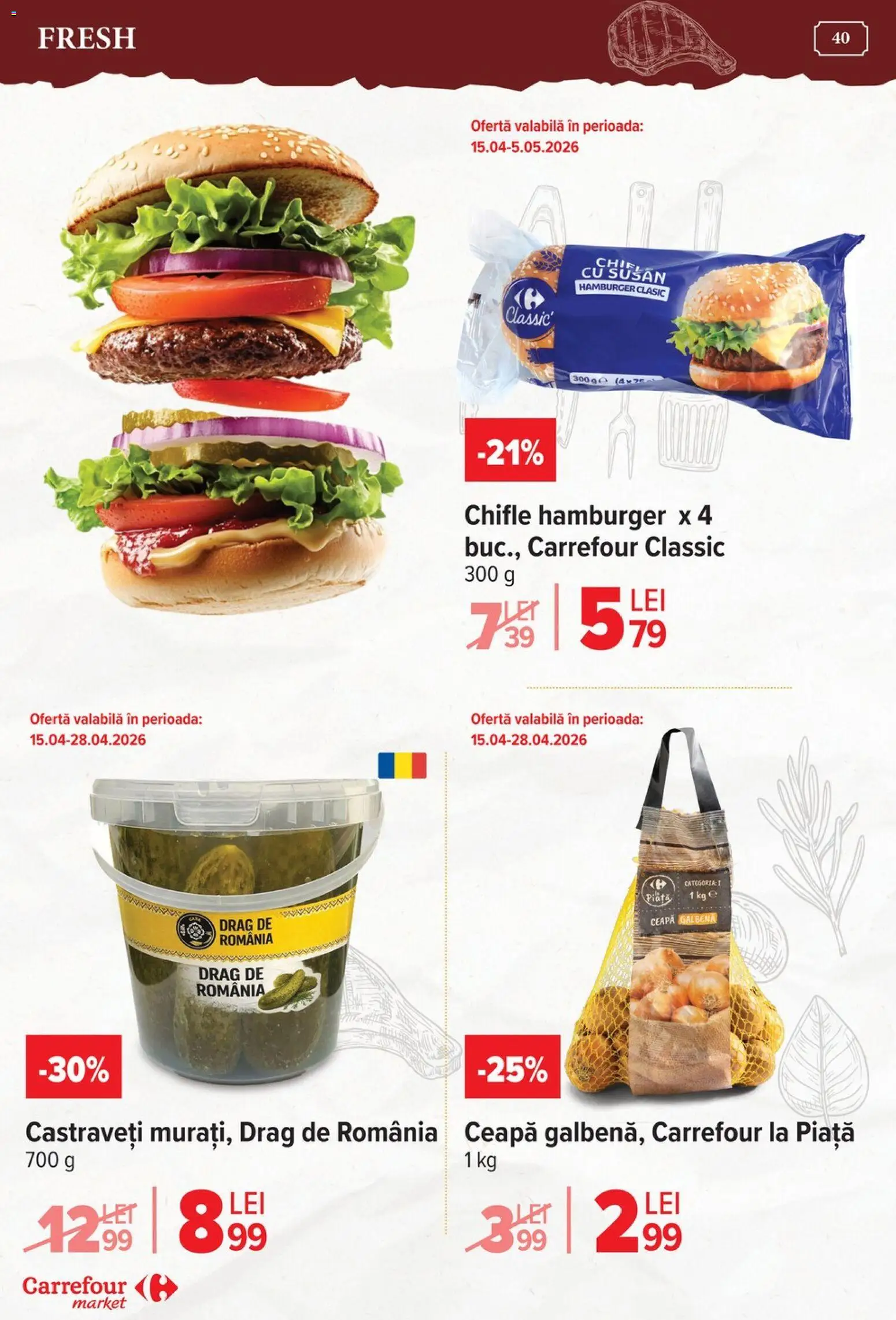 Catalog Carrefour 15 - 27 Aprilie 2026 | Pagina 41 | Produse: Ceapă galbenă, Castraveți, Ceapă