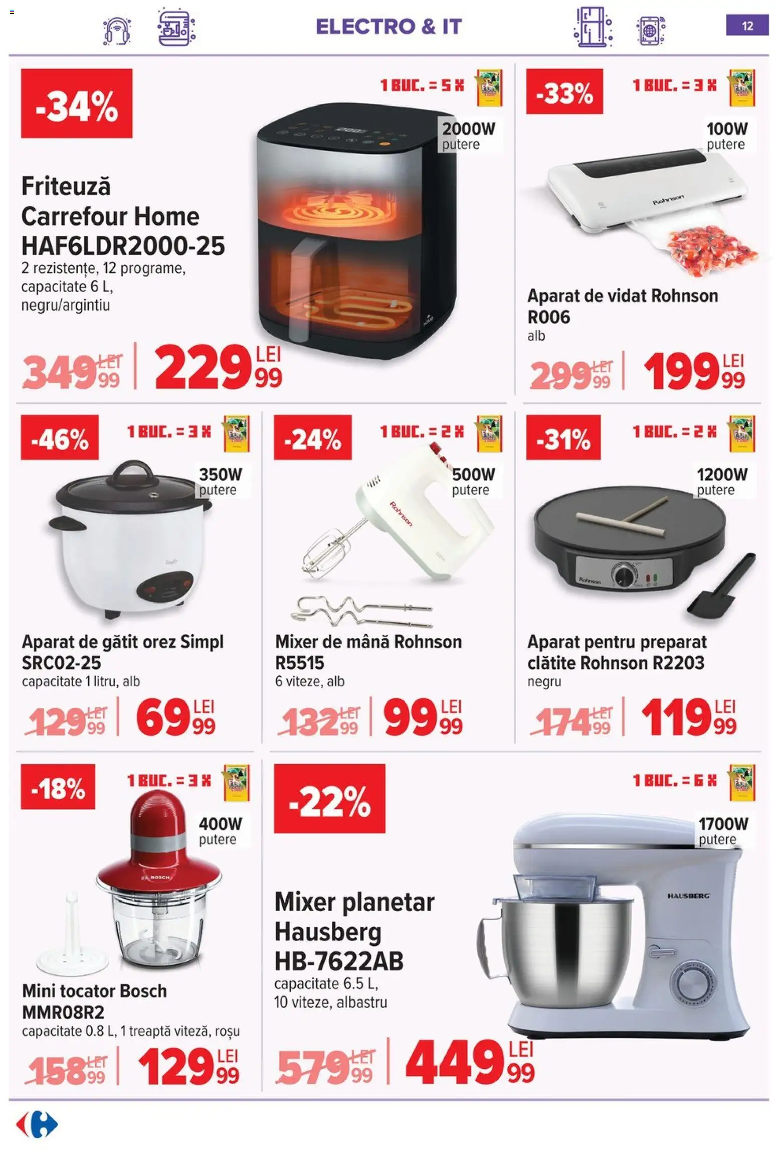 Catalog Carrefour 15 Aprilie - 4 Mai 2026 | Pagina 14 | Produse: Mixer, Friteuză, Tocător, Orez