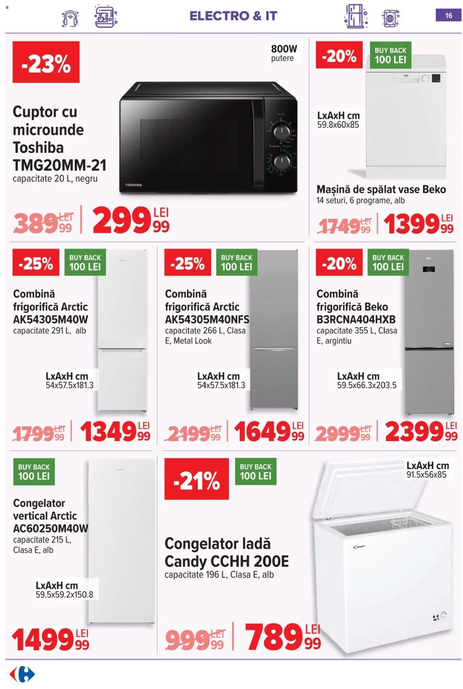 Catalog Carrefour 15 Aprilie - 4 Mai 2026 | Pagina 18 | Produse: Congelator, Cuptor, Mașină De Spălat Vase, Combină frigorifică