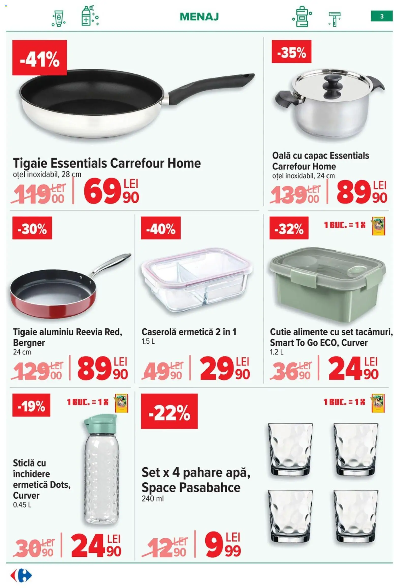 Catalog Carrefour 15 Aprilie - 4 Mai 2026 | Pagina 5 | Produse: Pahare, Oală, Cutie alimente, Cutie