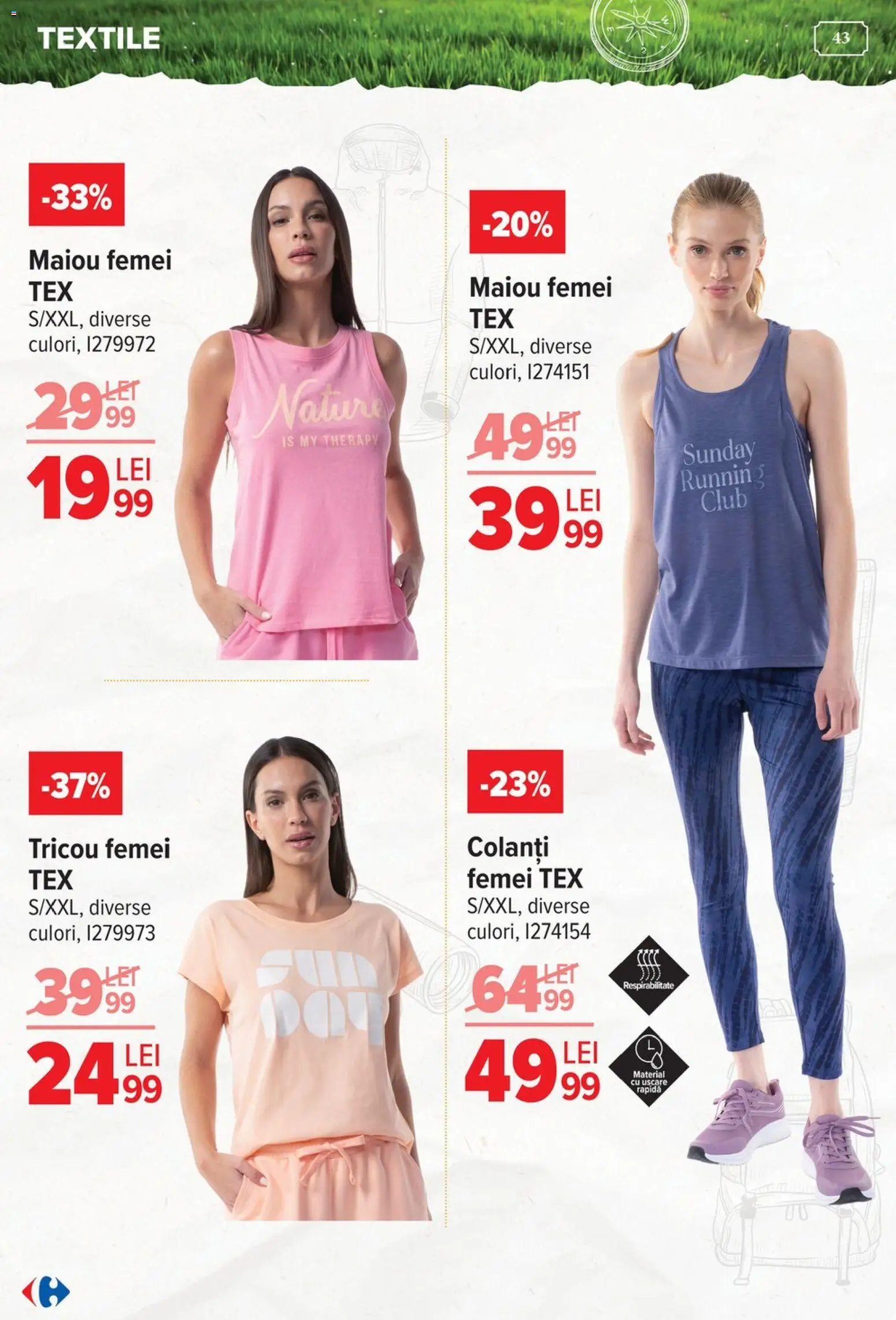 Catalog Carrefour 15 Aprilie - 4 Mai 2026 | Pagina 43 | Produse: Tricou, Maiou, Colanți