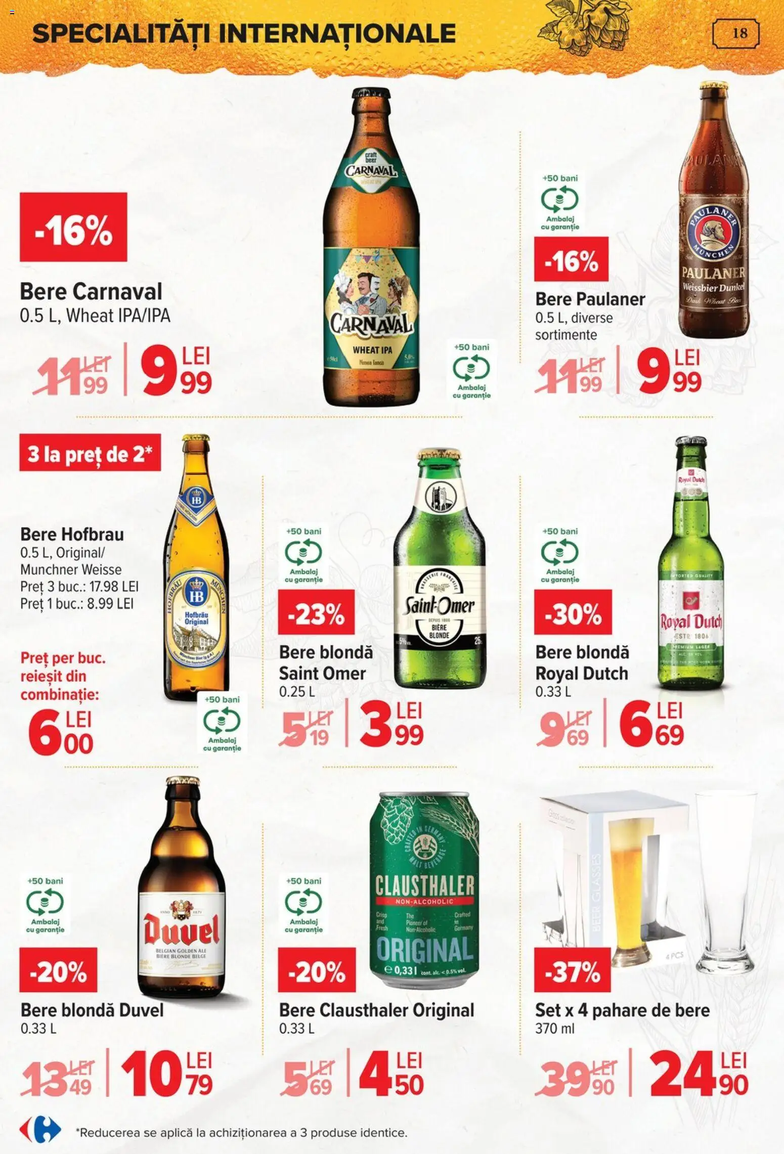 Catalog Carrefour 15 Aprilie - 4 Mai 2026 | Pagina 18 | Produse: Bec, Pahare, Bere