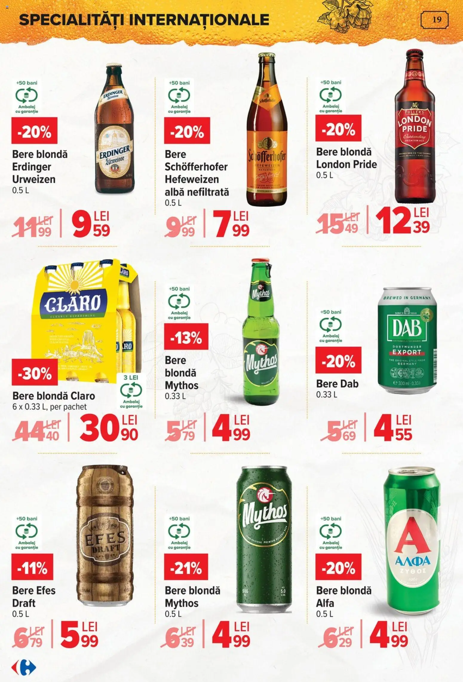 Catalog Carrefour 15 Aprilie - 4 Mai 2026 | Pagina 19 | Produse: Delgeç, Bere