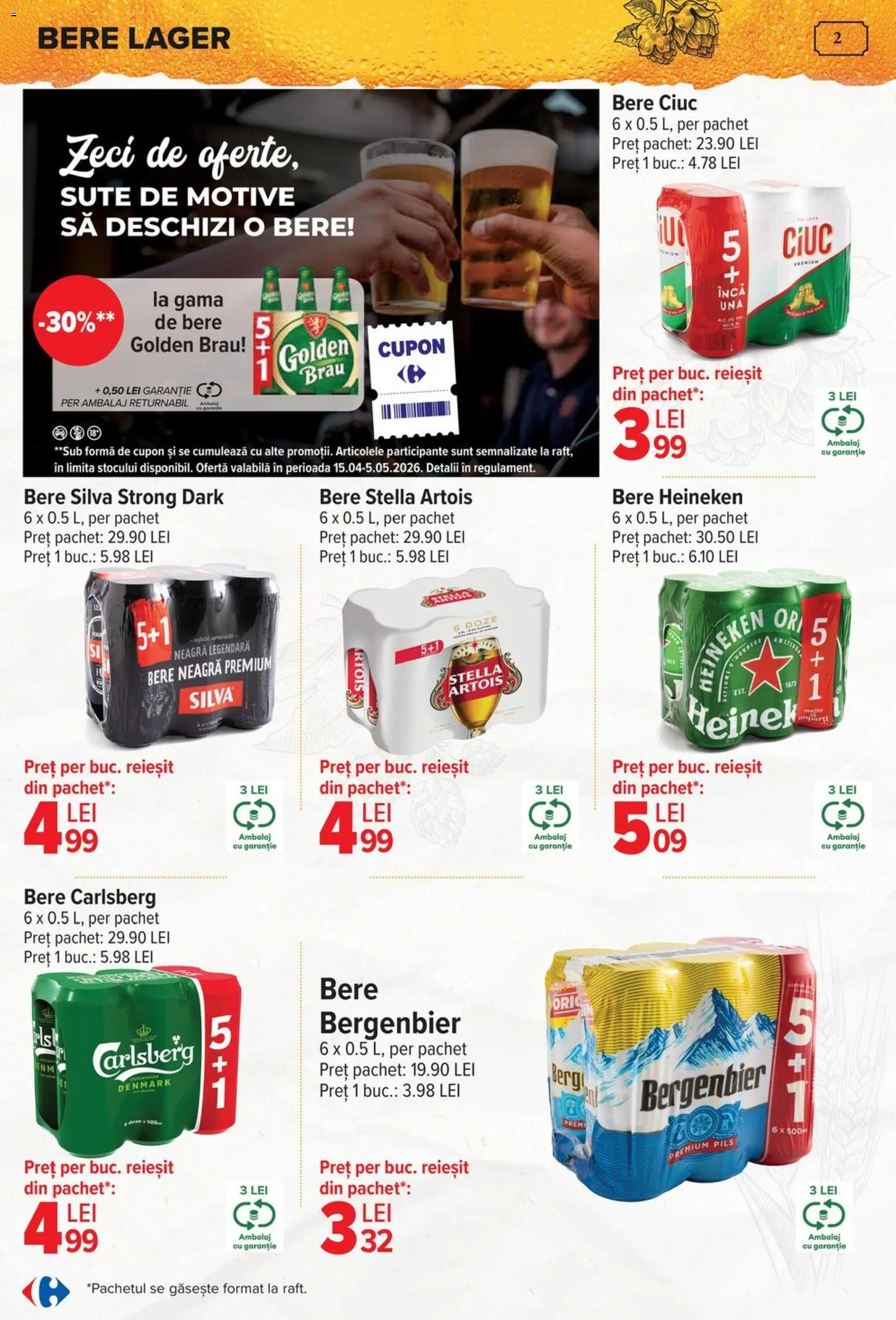 Catalog Carrefour 15 Aprilie - 4 Mai 2026 | Pagina 2 | Produse: Atıştırmalık, Bere, Plastik Kulübe