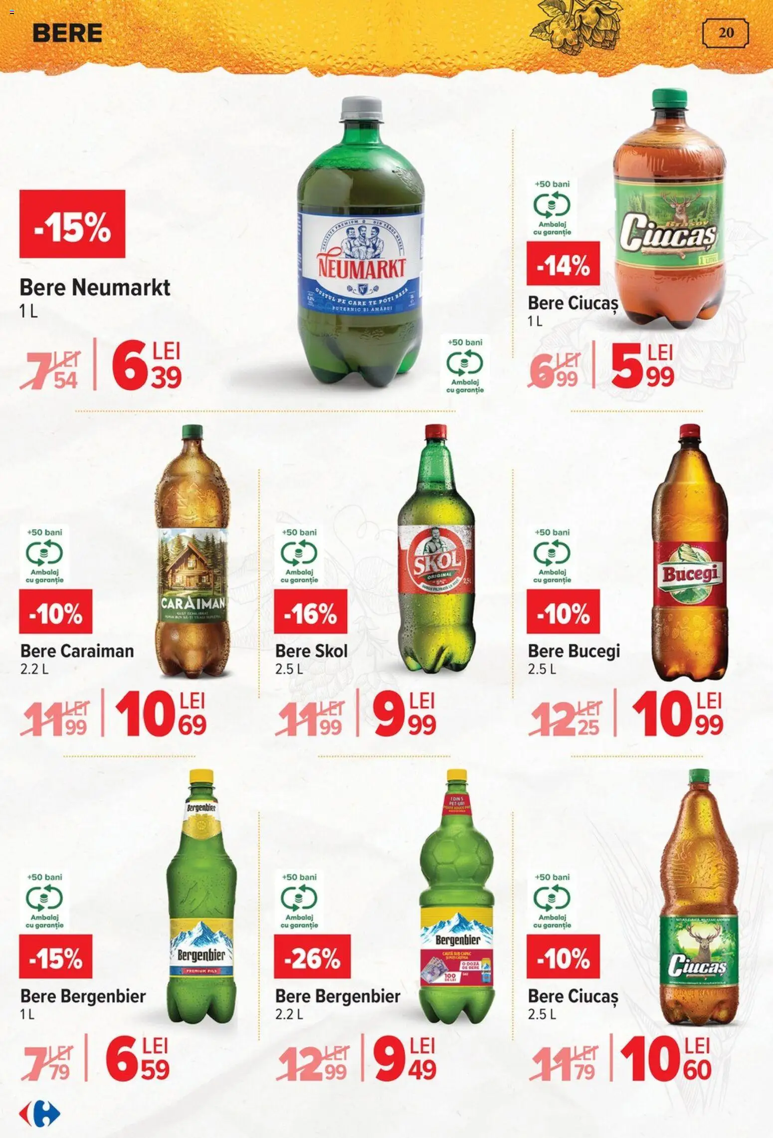 Catalog Carrefour 15 Aprilie - 4 Mai 2026 | Pagina 20 | Produse: Bere, Plastik Kulübe