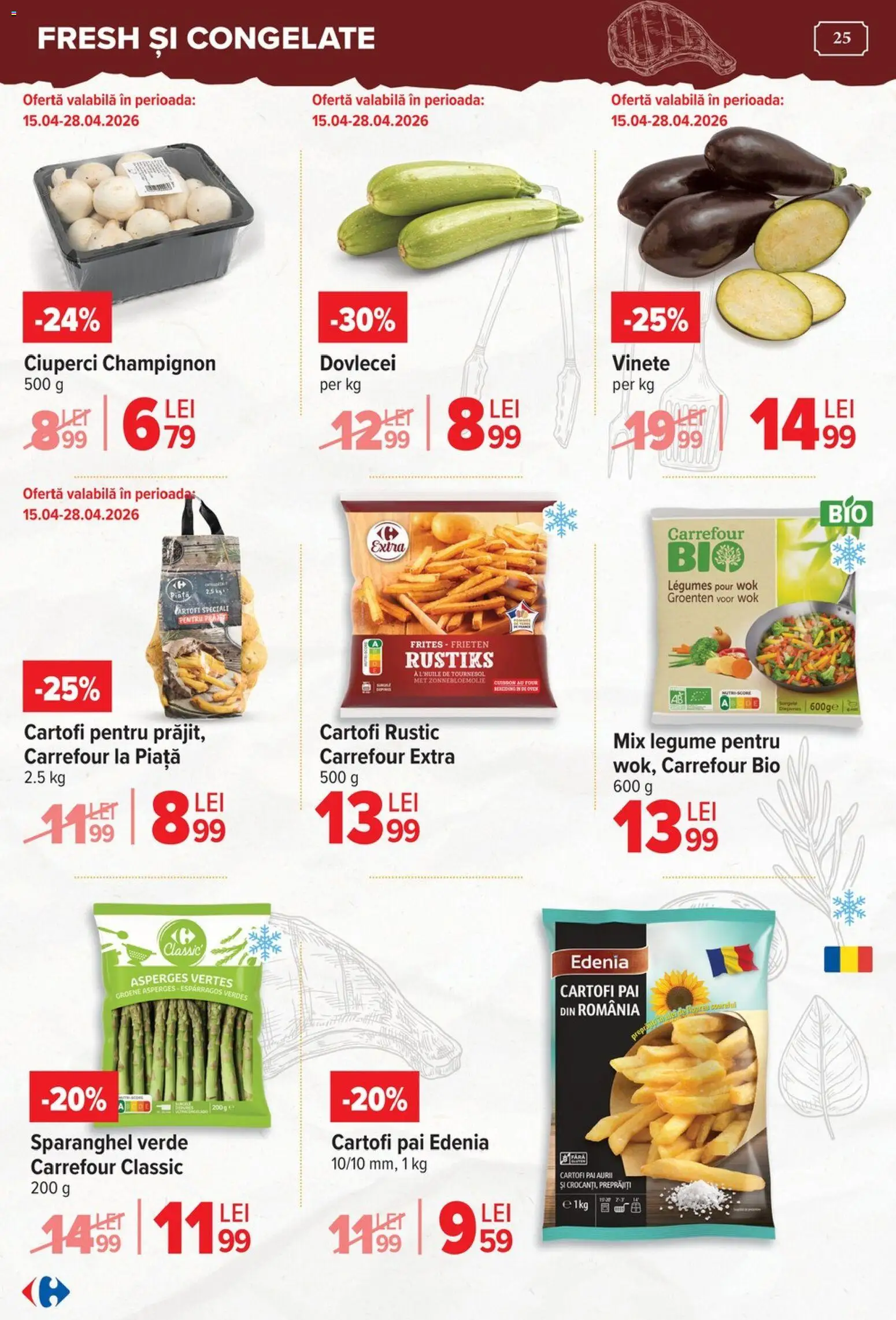 Catalog Carrefour 15 Aprilie - 4 Mai 2026 | Pagina 25 | Produse: Şerit ödül, Pară, Ciuperci, Cartofi