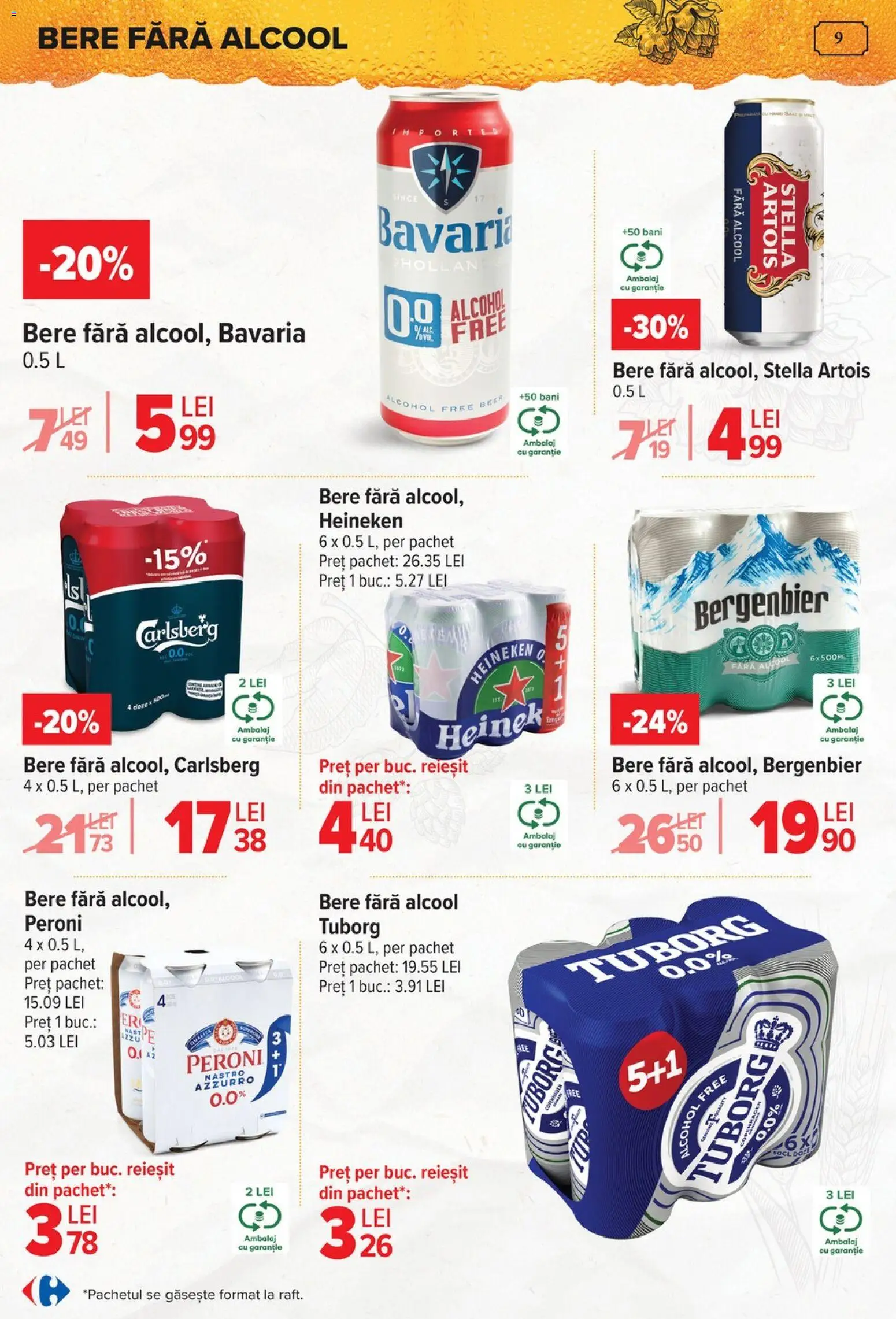 Catalog Carrefour 15 Aprilie - 4 Mai 2026 | Pagina 9 | Produse: Bere, Plastik Kulübe