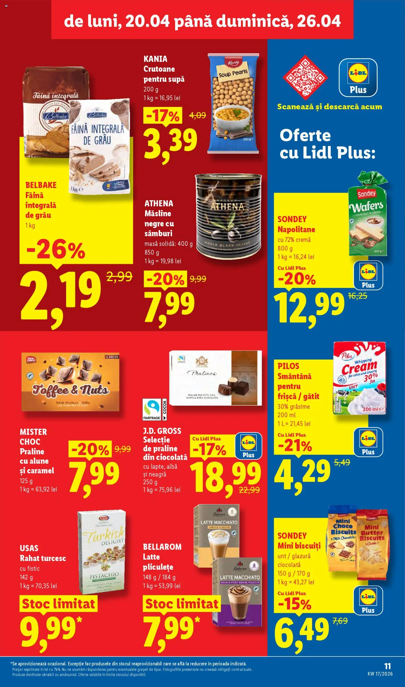 Catalog LIDL 20 - 25 Aprilie 2026 | Pagina 11 | Produse: Măsline, Napolitane, Praline, Unt