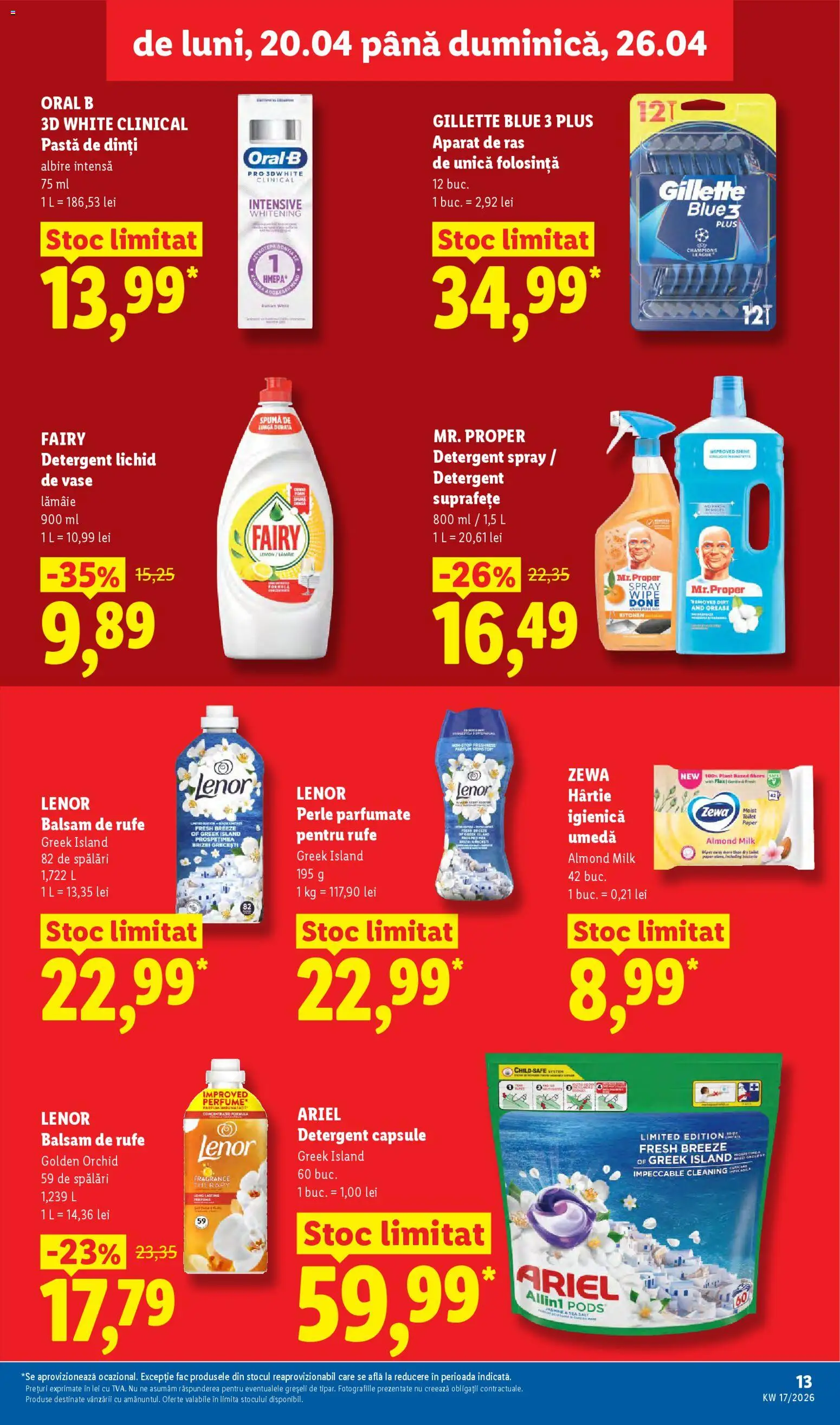 Catalog LIDL 20 - 25 Aprilie 2026 | Pagina 13 | Produse: Akrilik boya, Parfum, Pastă de dinți, Lămâie
