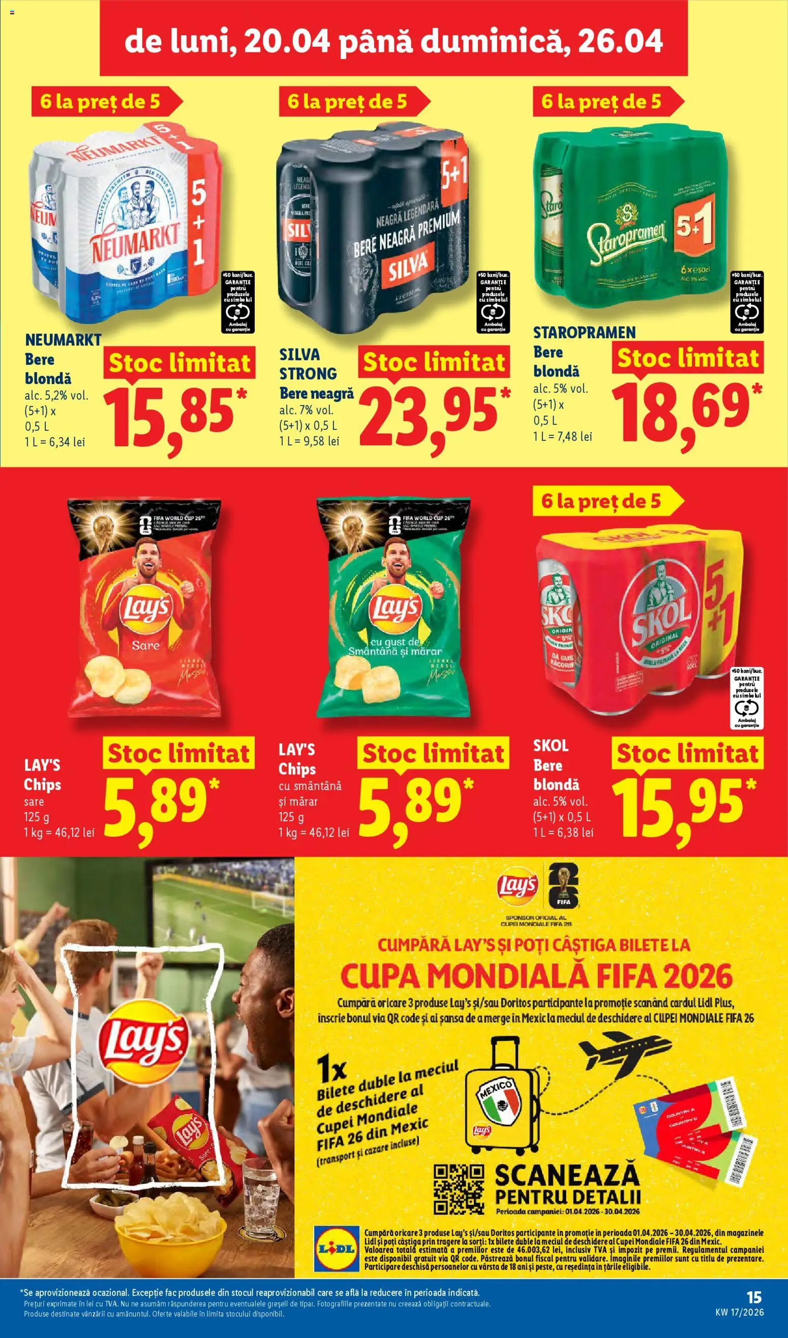 Catalog LIDL 20 - 25 Aprilie 2026 | Pagina 15 | Produse: Mărar, Bere, Smântână, Sare