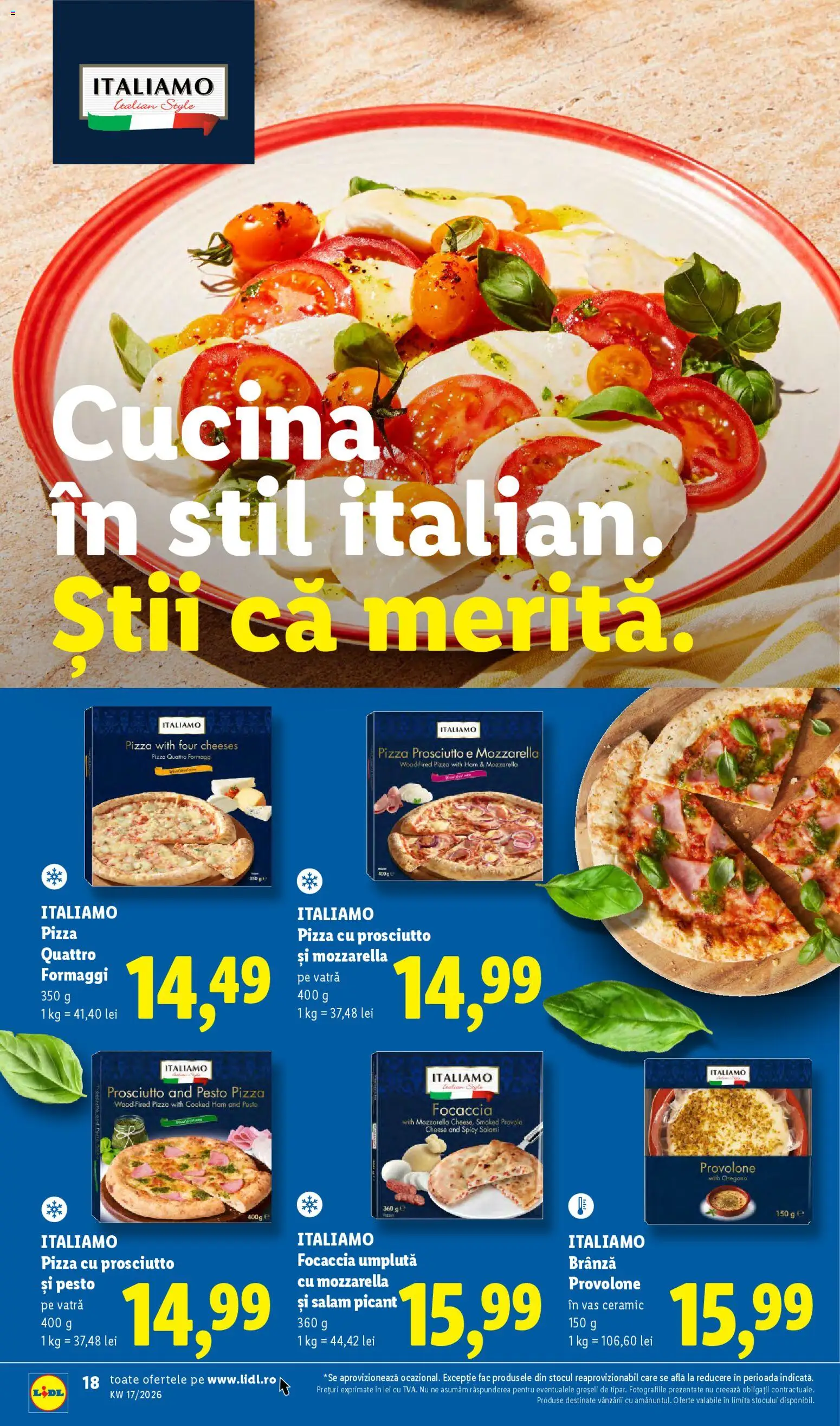 Catalog LIDL 20 - 25 Aprilie 2026 | Pagina 18 | Produse: Delgeç, Mozzarella, Brânză, Pizza