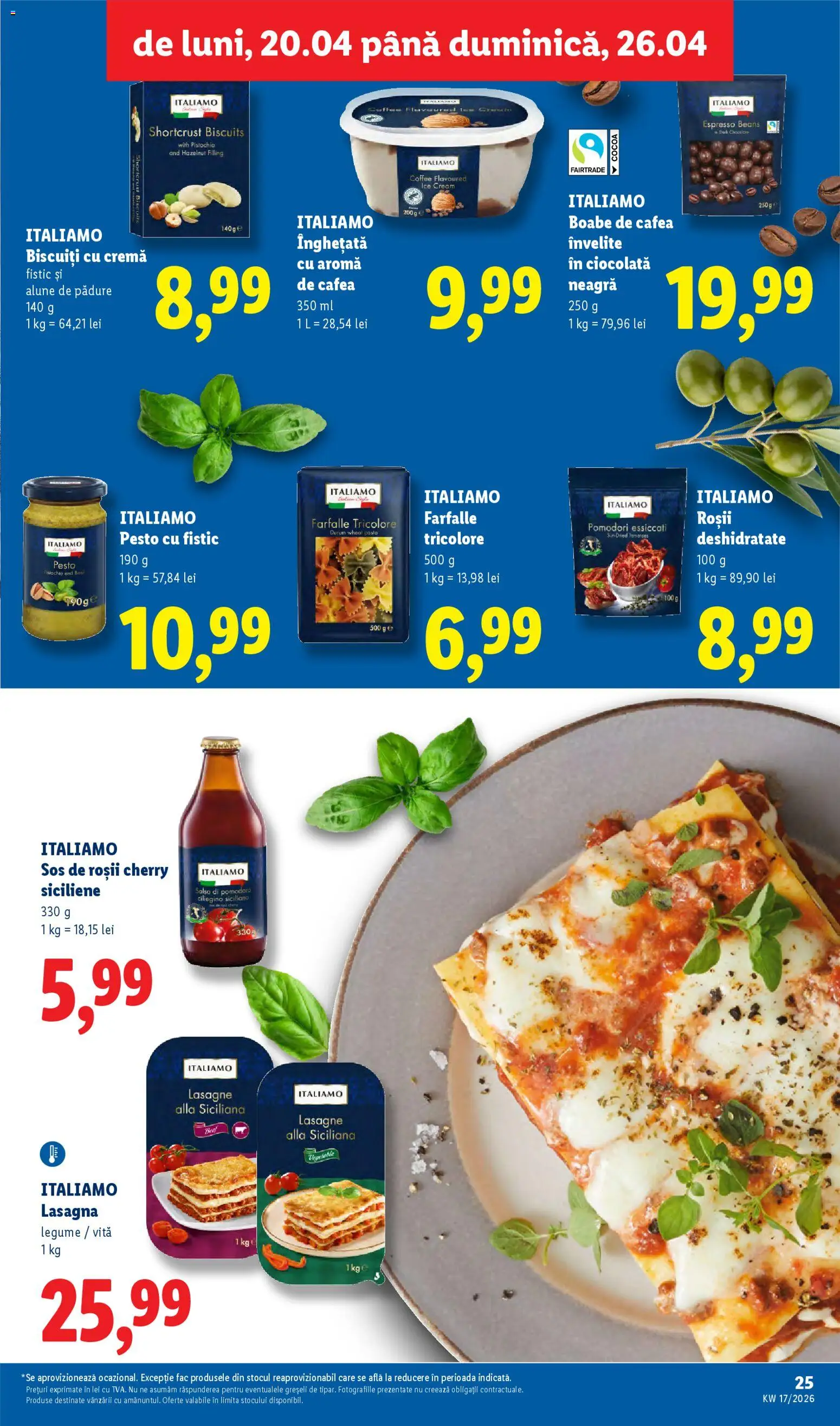 Catalog LIDL 20 - 25 Aprilie 2026 | Pagina 25 | Produse: Cafea, Biscuiți, Legume, Sos