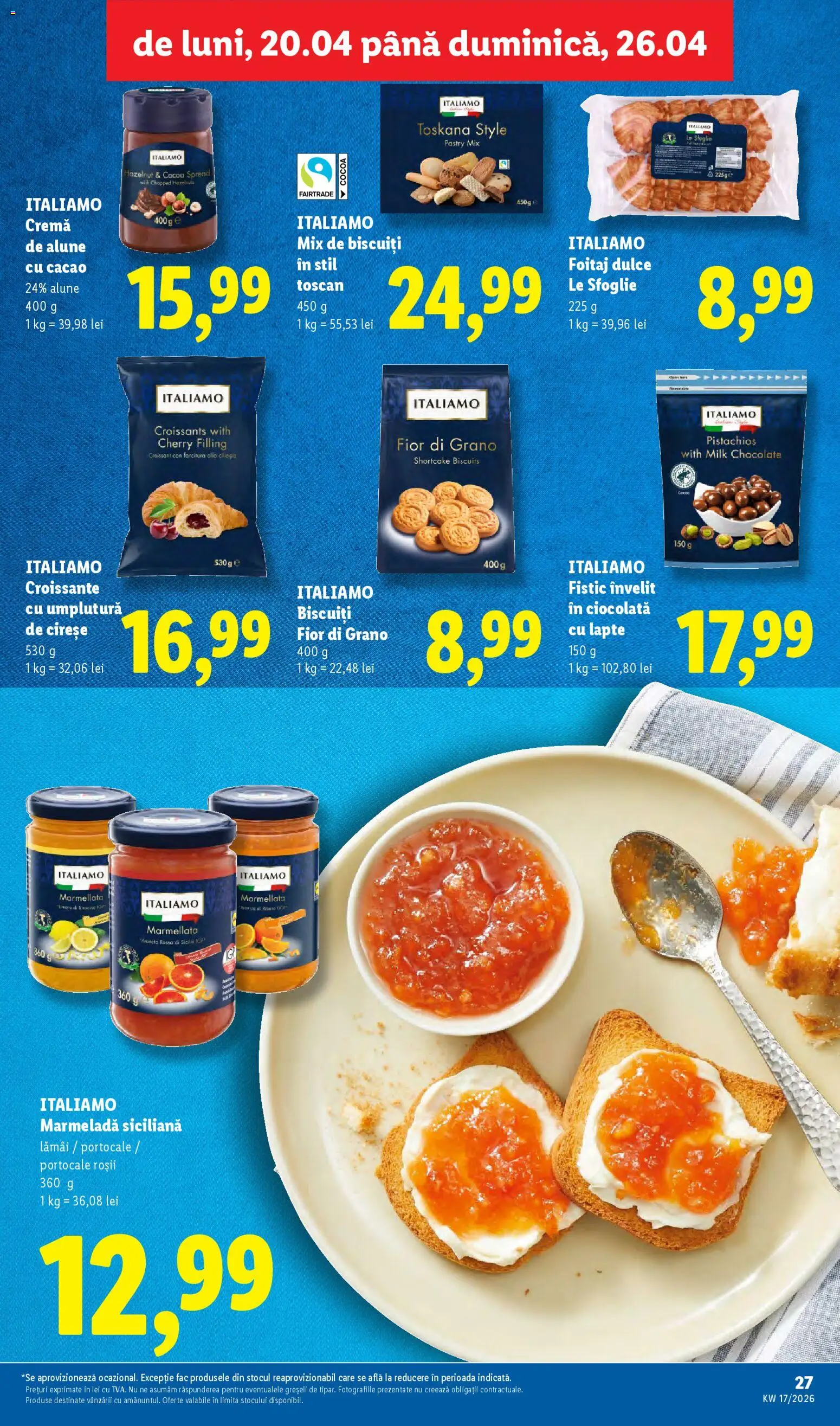 Catalog LIDL 20 - 25 Aprilie 2026 | Pagina 27 | Produse: Cremă, Ciocolată, Portocale, Biscuiți