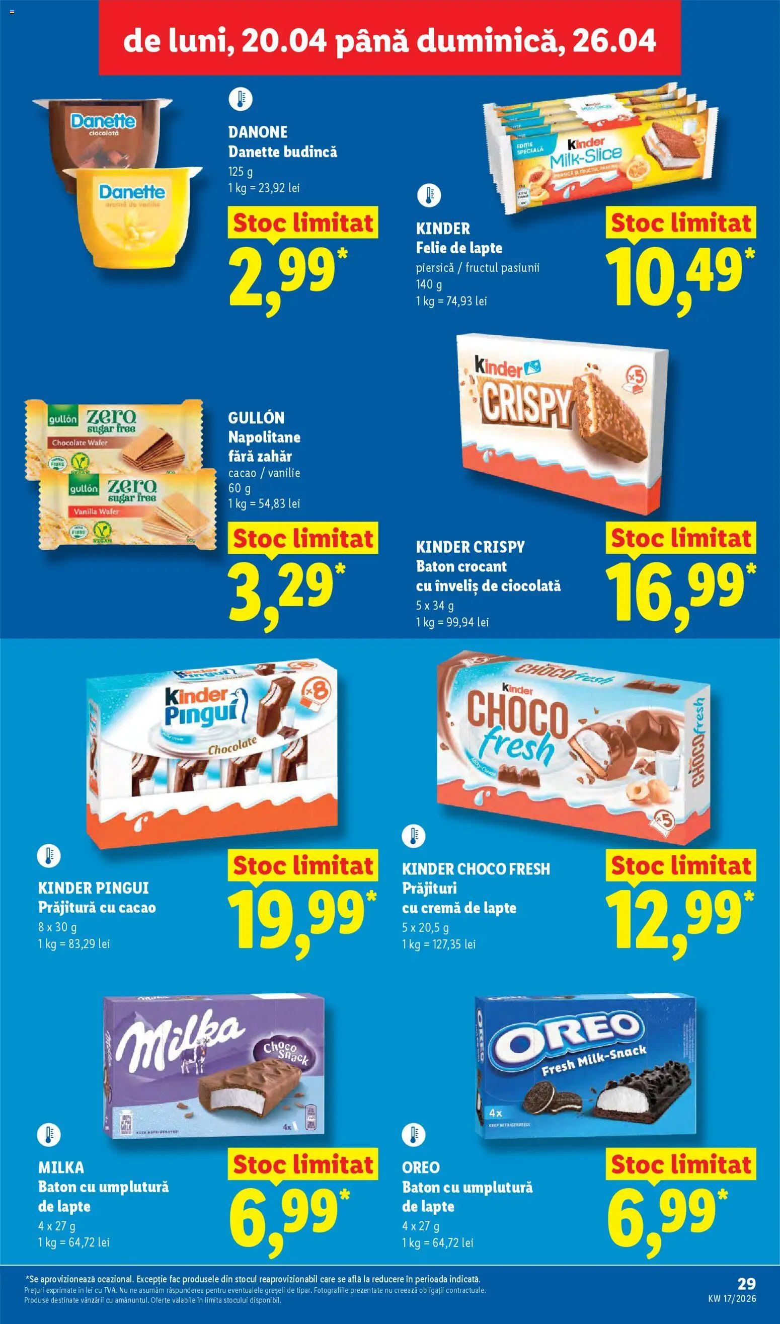 Catalog LIDL 20 - 25 Aprilie 2026 | Pagina 29 | Produse: Piersică, Prăjitură, Napolitane, Cacao