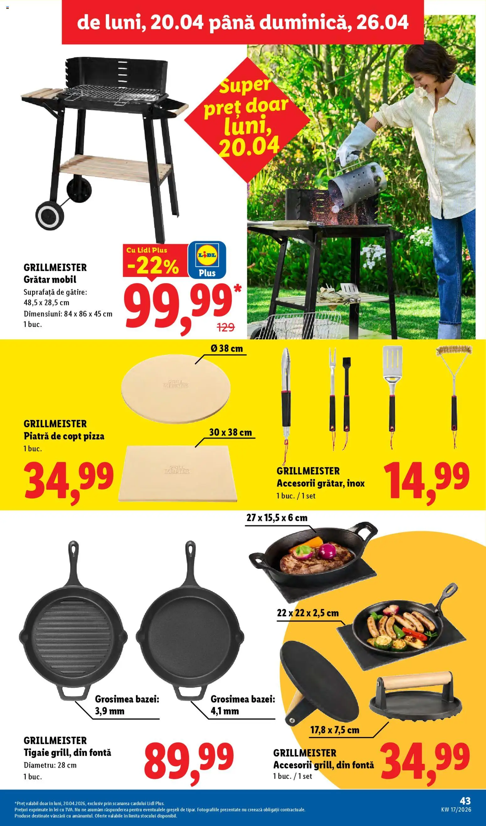 Catalog LIDL 20 - 25 Aprilie 2026 | Pagina 43 | Produse: Tigaie, Grill, Grătar, Pizza