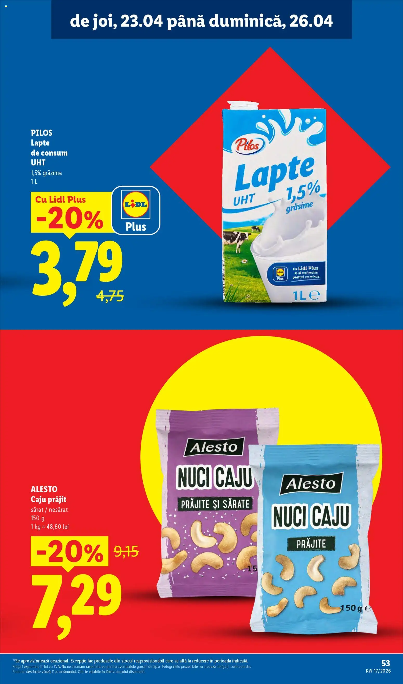 Catalog LIDL 20 - 25 Aprilie 2026 | Pagina 53 | Produse: Toplar, Lapte, Caju, Nuci