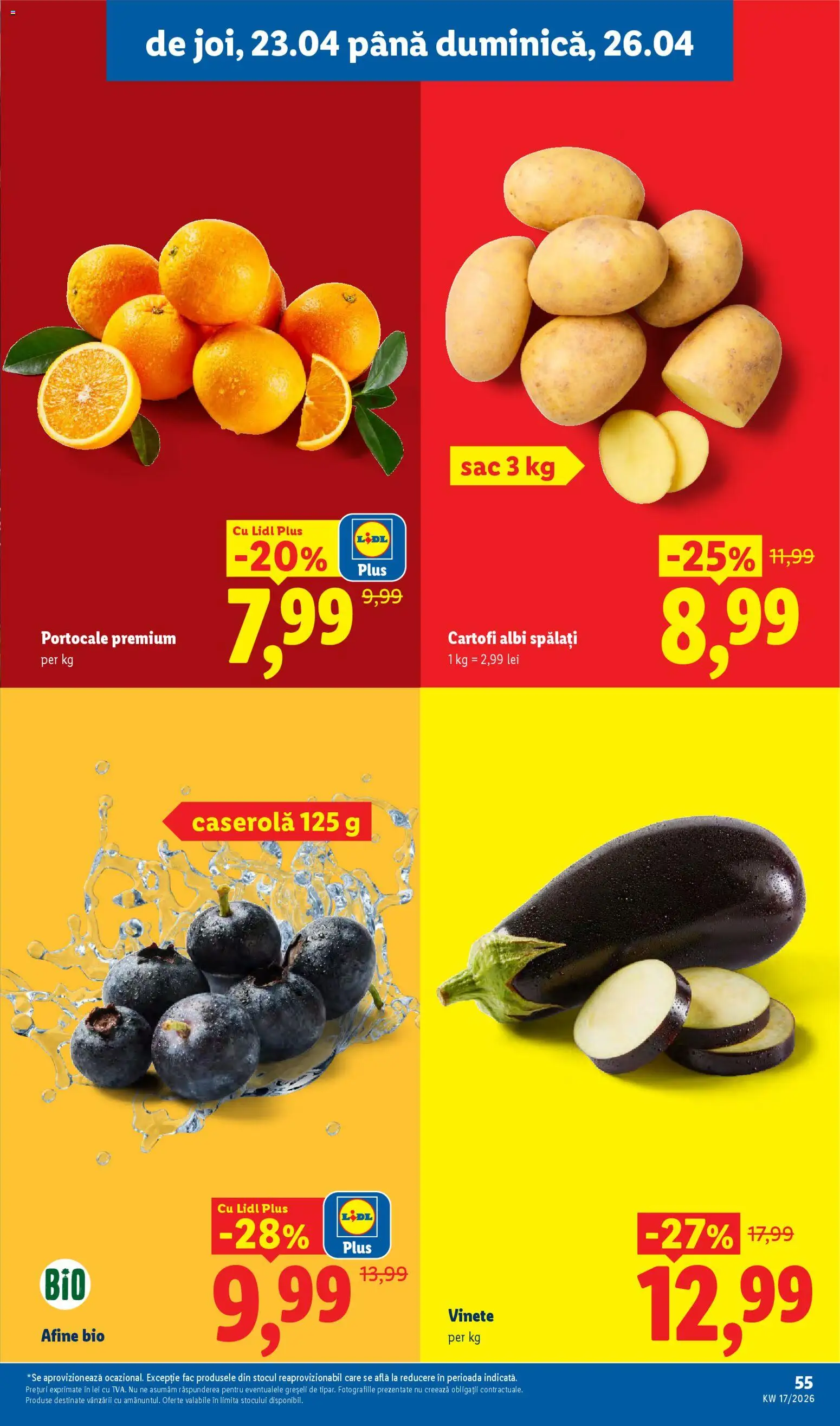 Catalog LIDL 20 - 25 Aprilie 2026 | Pagina 55 | Produse: Şerit ödül, Afine, Portocale, Cartofi