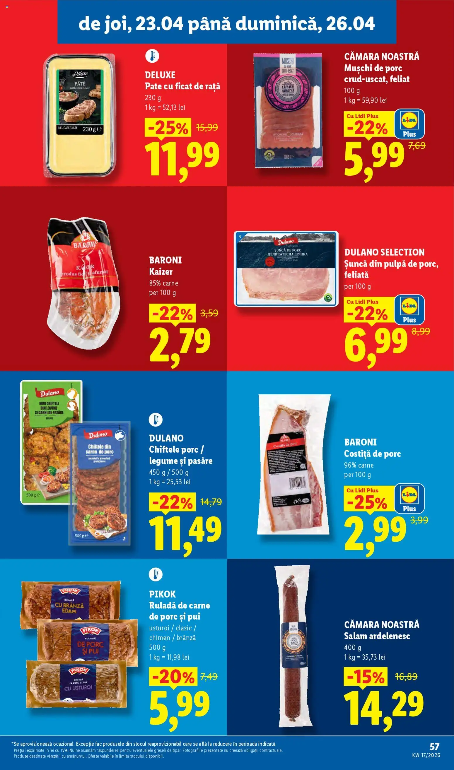 Catalog LIDL 20 - 25 Aprilie 2026 | Pagina 57 | Produse: Hacıyatmaz Kedi Oyuncağı, Rață, Chiftele, Legume