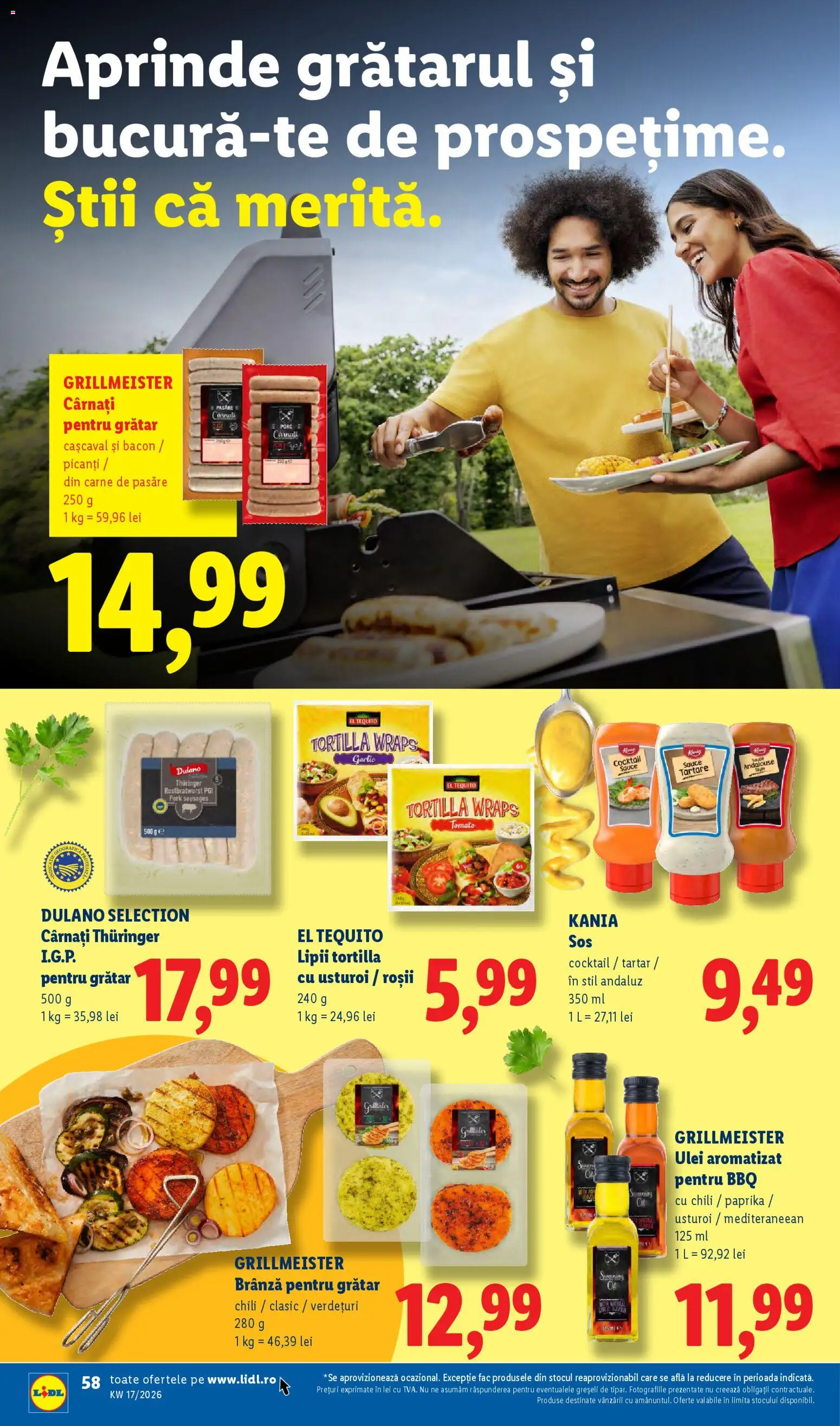 Catalog LIDL 20 - 25 Aprilie 2026 | Pagina 58 | Produse: Cașcaval, Brânză, Ulei, Roșii