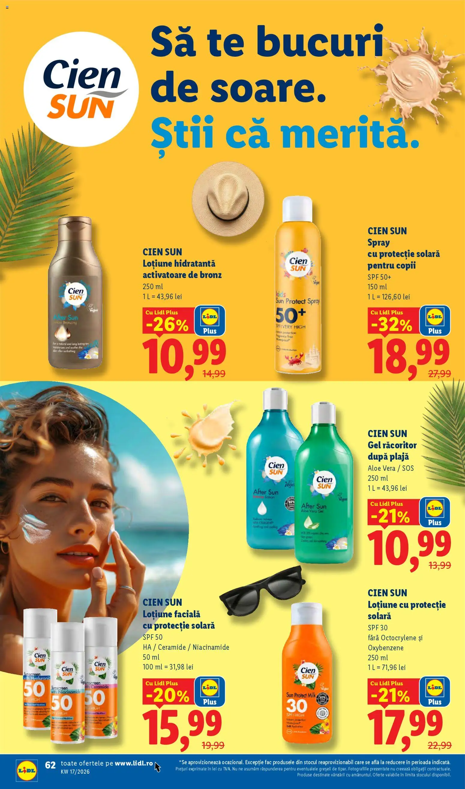 Catalog LIDL 20 - 25 Aprilie 2026 | Pagina 62 | Produse: Aloe vera, Protecție solară, Sos