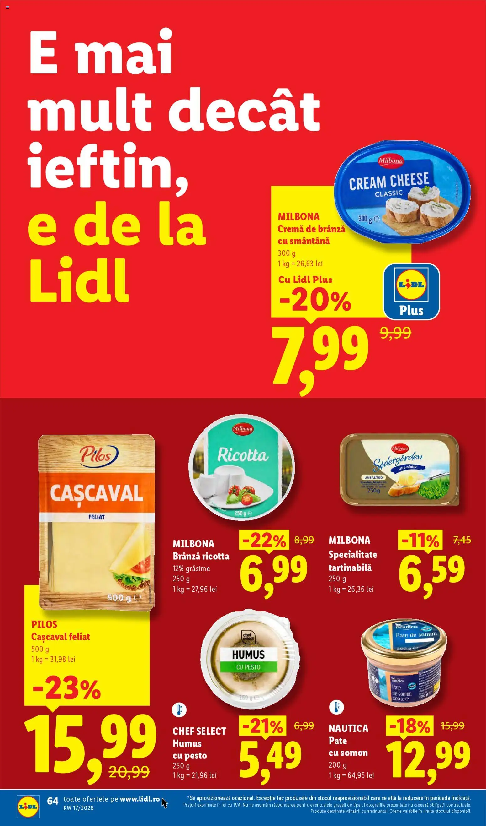 Catalog LIDL 20 - 25 Aprilie 2026 | Pagina 64 | Produse: Pate, Brânză, Cremă, Humus
