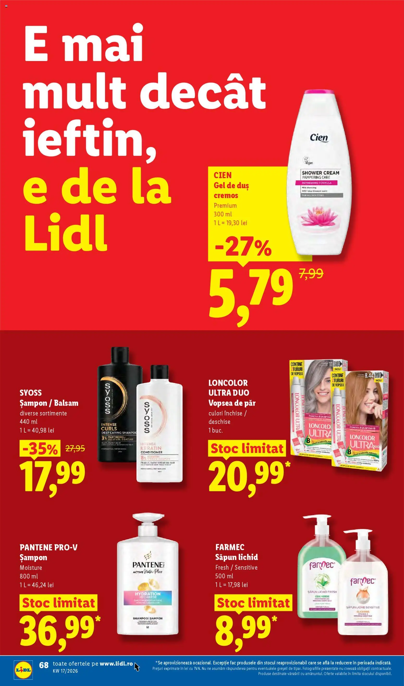 Catalog LIDL 20 - 25 Aprilie 2026 | Pagina 68 | Produse: Vopsea, Balsam, Gel de duș, Vopsea de păr