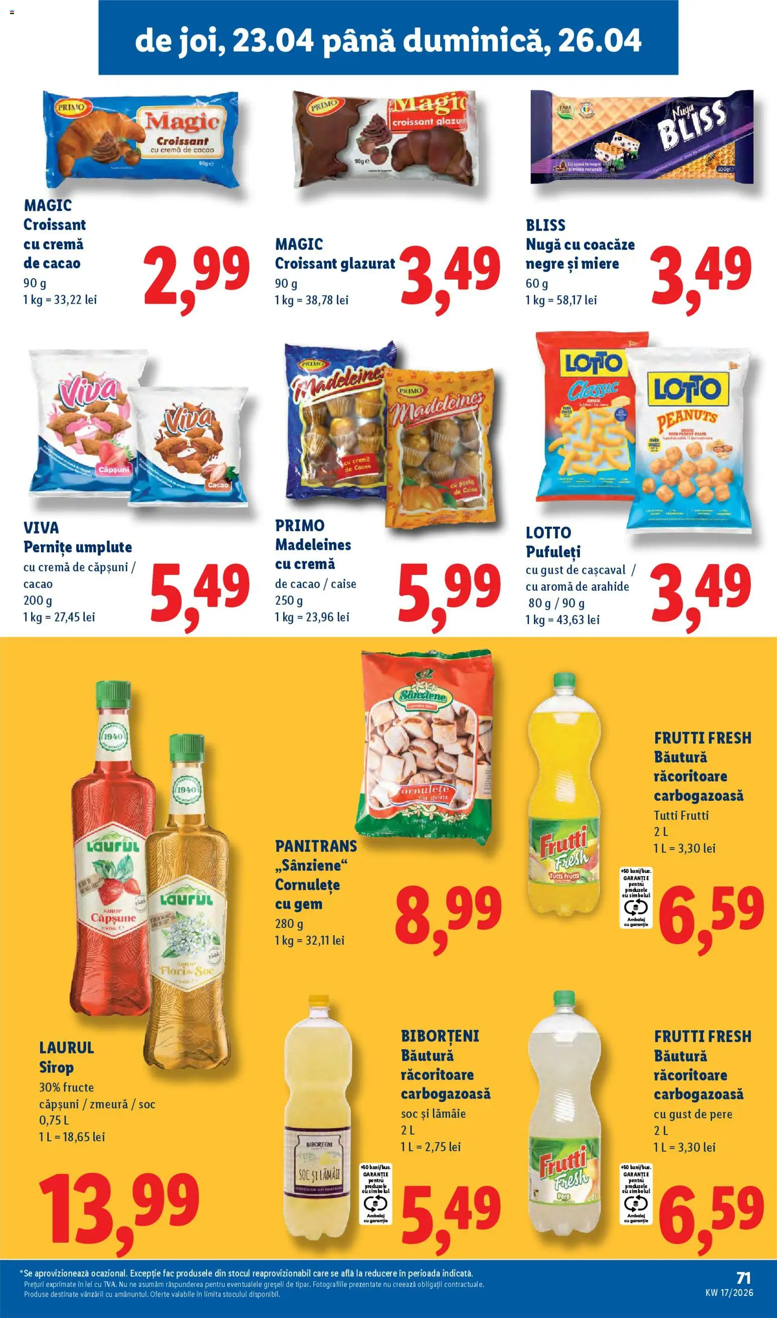 Catalog LIDL 20 - 25 Aprilie 2026 | Pagina 71 | Produse: Arahide, Pufuleți, Cacao, Lămâie