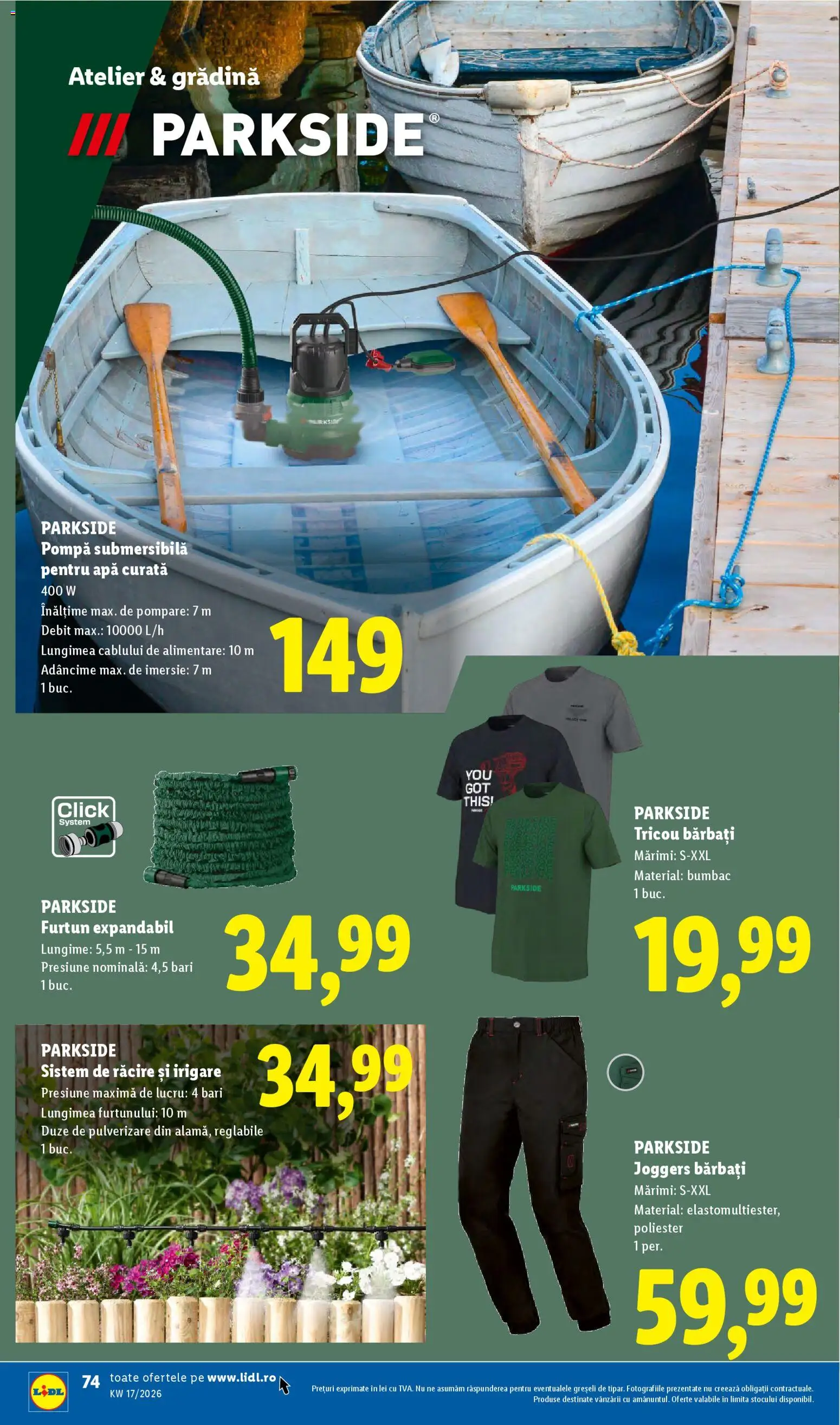 Catalog LIDL 20 - 25 Aprilie 2026 | Pagina 74 | Produse: Tricou, Apă