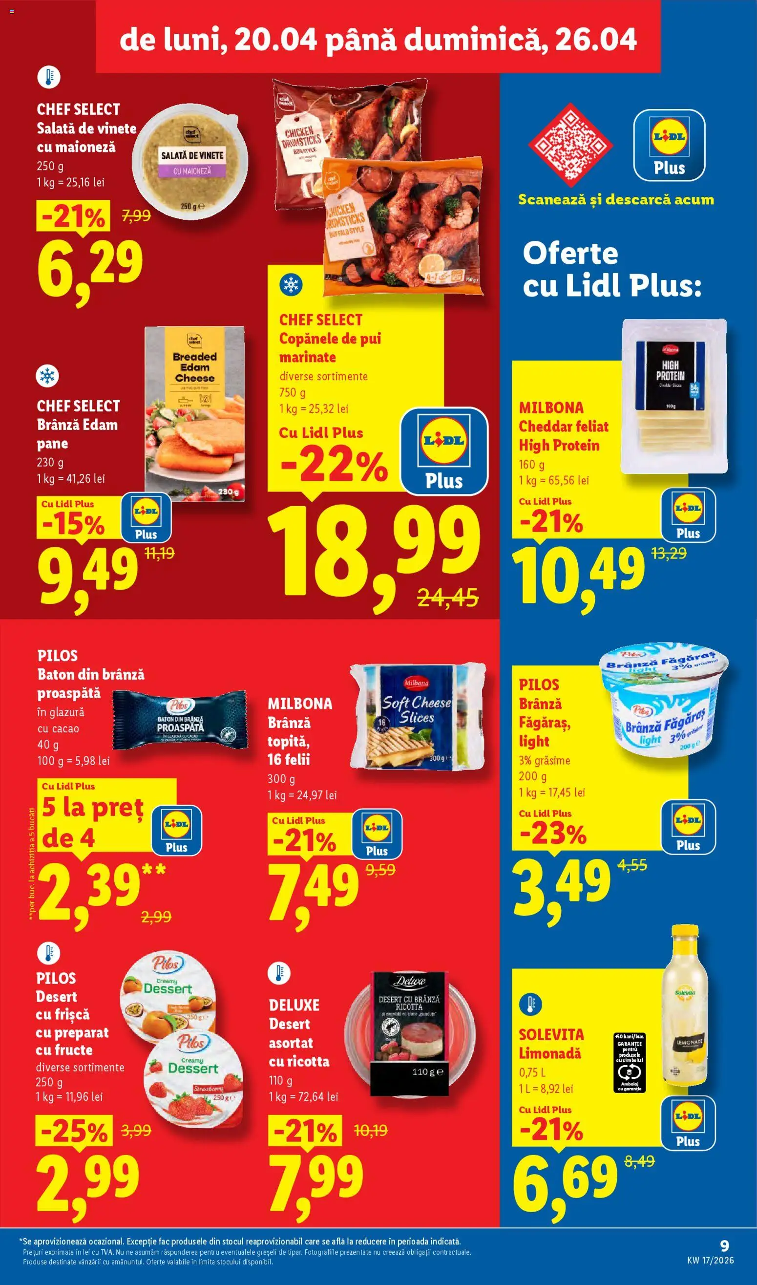 Catalog LIDL 20 - 25 Aprilie 2026 | Pagina 9 | Produse: Frișcă, Salată, Fructe, Maioneză