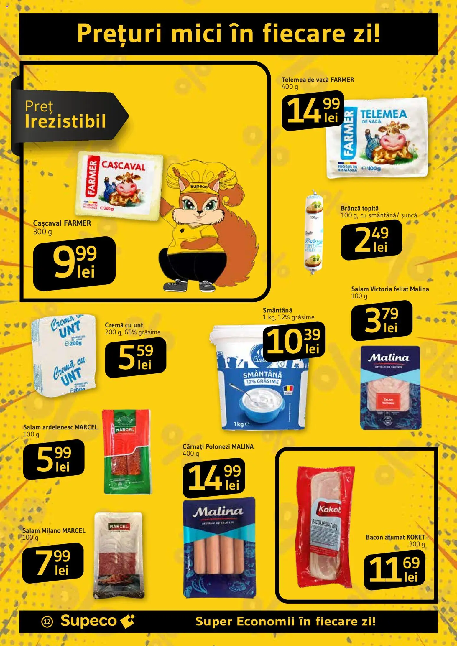 Catalog Supeco 16 - 28 Aprilie 2026 | Pagina 12 | Produse: Cașcaval, Mici, Unt, Șuncă
