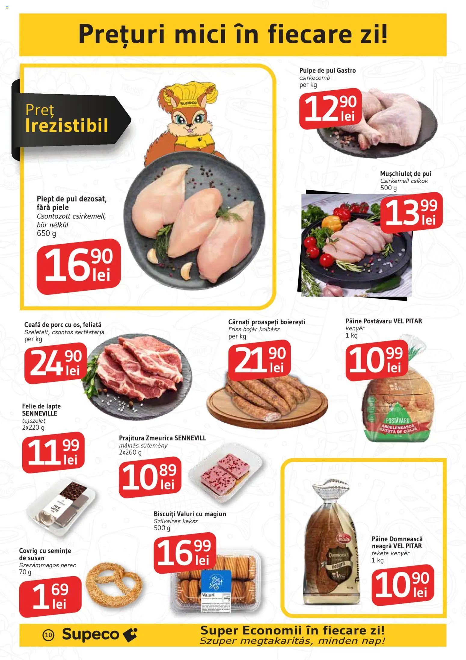 Catalog Supeco 16 - 28 Aprilie 2026 | Pagina 10 | Produse: Mici, Prăjitură, Lapte, Pâine