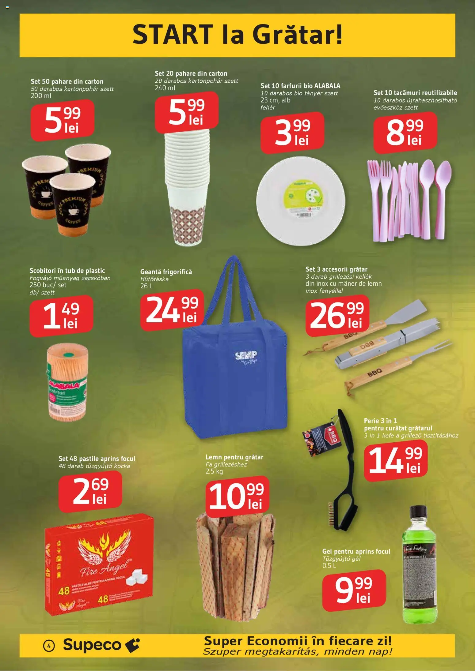 Catalog Supeco 16 - 28 Aprilie 2026 | Pagina 4 | Produse: Pahare, Grătar, Mâner, Perie