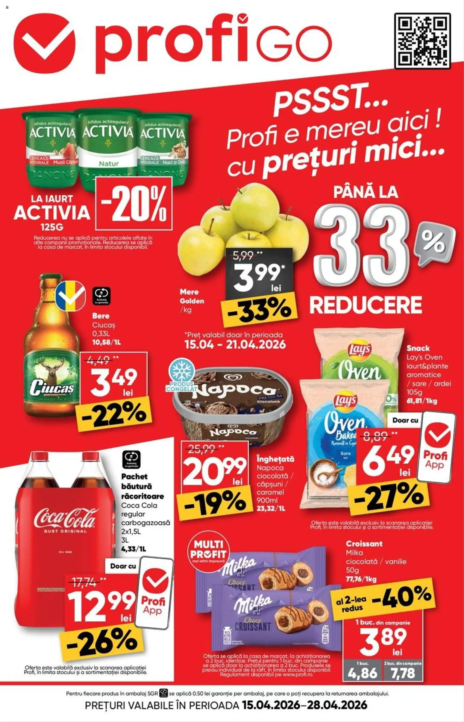 Catalog Profi 15 - 27 Aprilie 2026 | Pagina 1 | Produse: Ardei, Ciocolată, Bere, Înghețată
