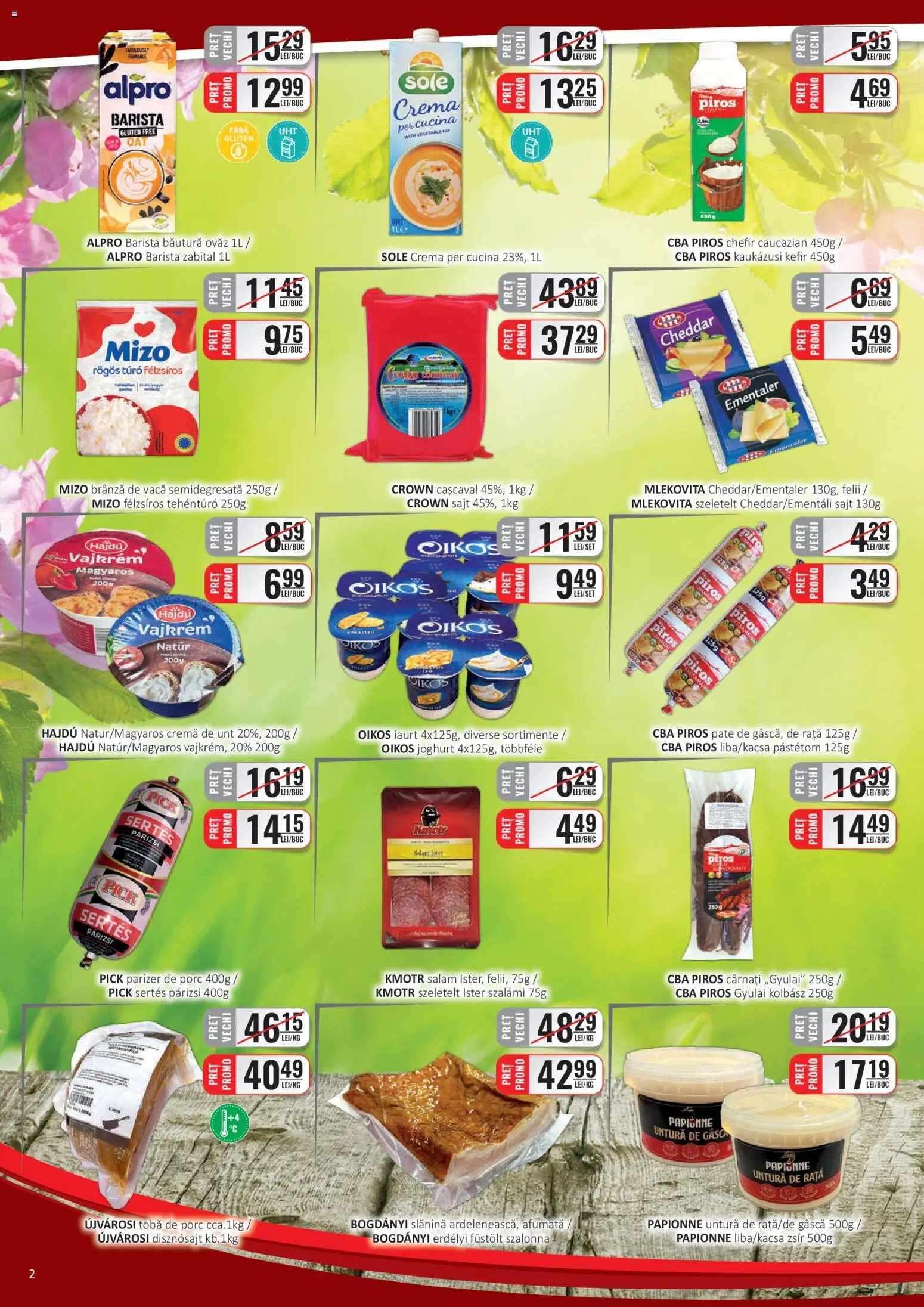 Catalog CBA 16 - 29 Aprilie 2026 | Pagina 2 | Produse: Pate, Brânză, Kefir, Brânză De Vacă