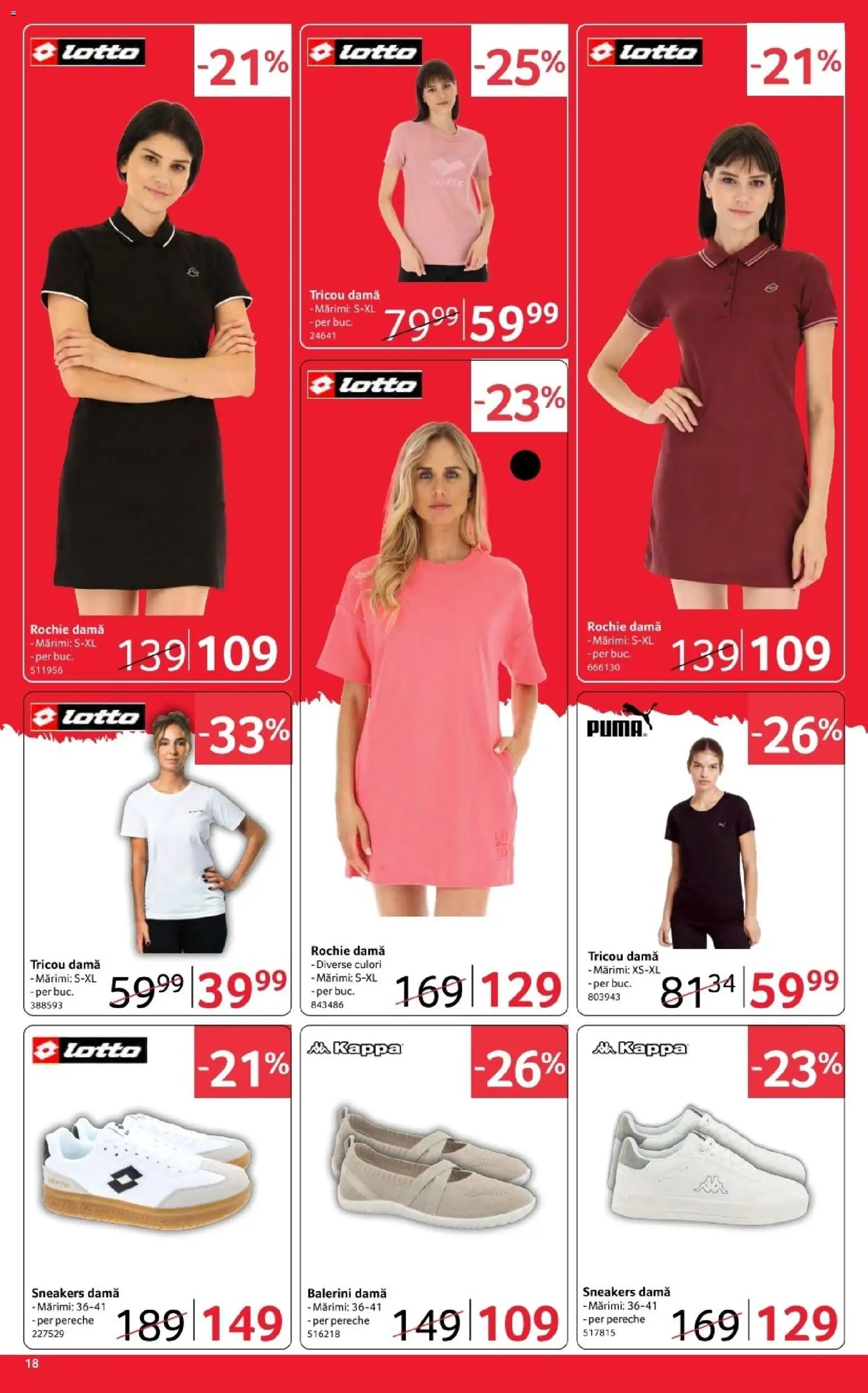 Catalog Selgros 17 - 29 Aprilie 2026 | Pagina 18 | Produse: Rochie, Tricou, Balerini