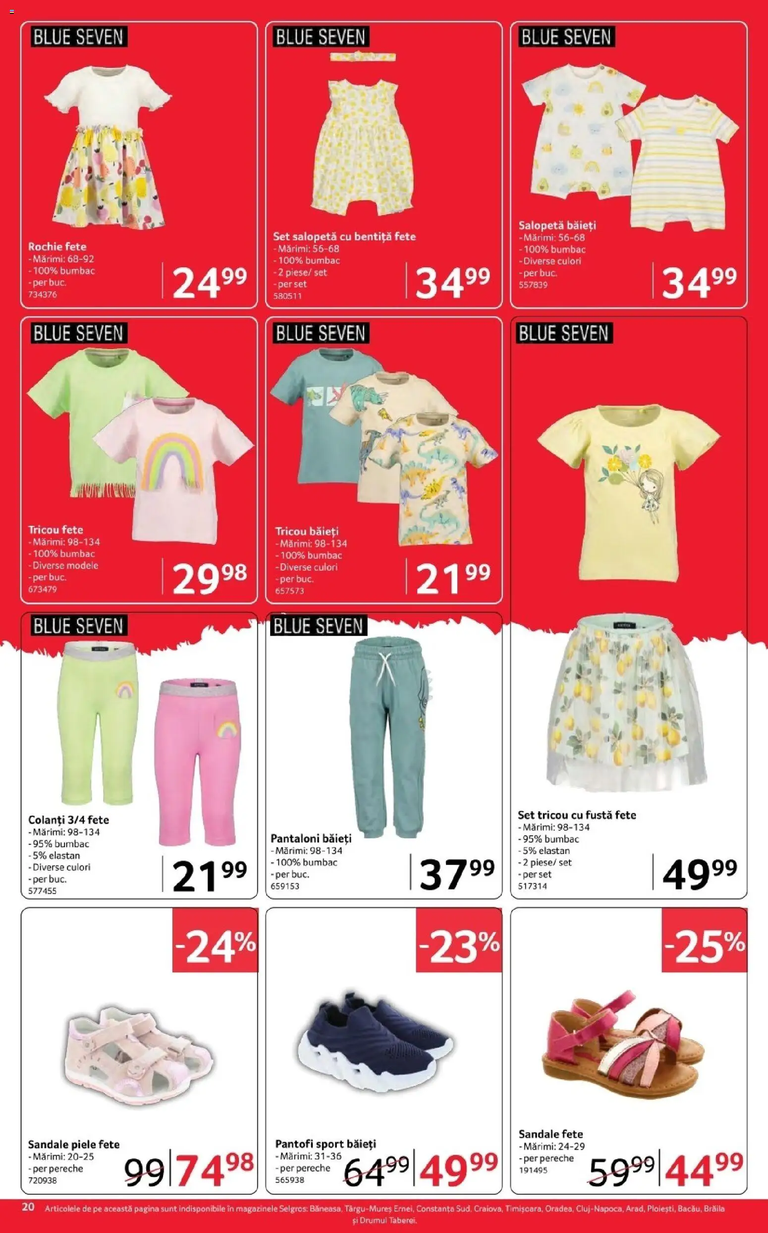 Catalog Selgros 17 - 29 Aprilie 2026 | Pagina 20 | Produse: Rochie, Tricou, Colanți, Sandale