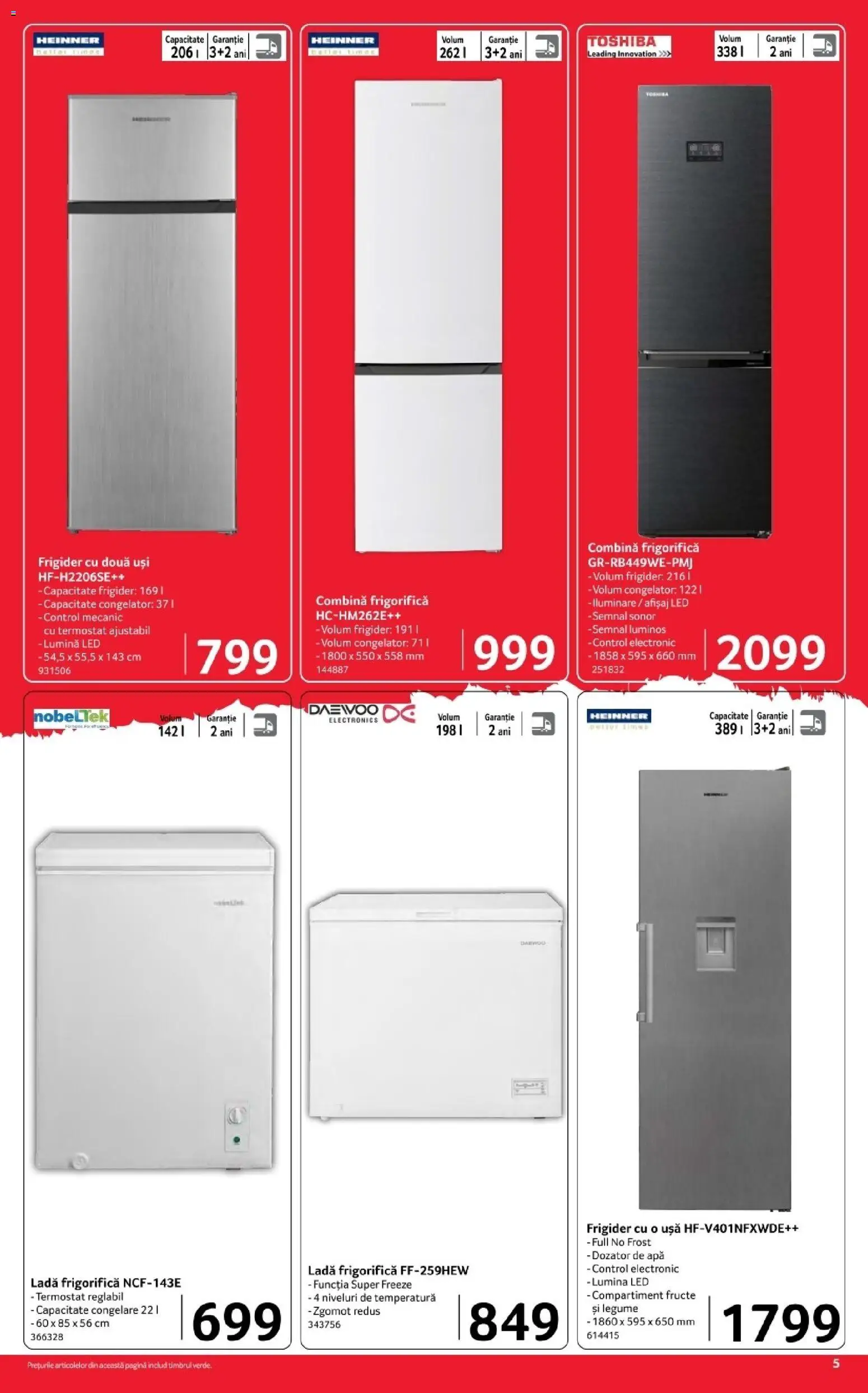 Catalog Selgros 17 - 29 Aprilie 2026 | Pagina 5 | Produse: Congelator, Babak, Apă, Legume