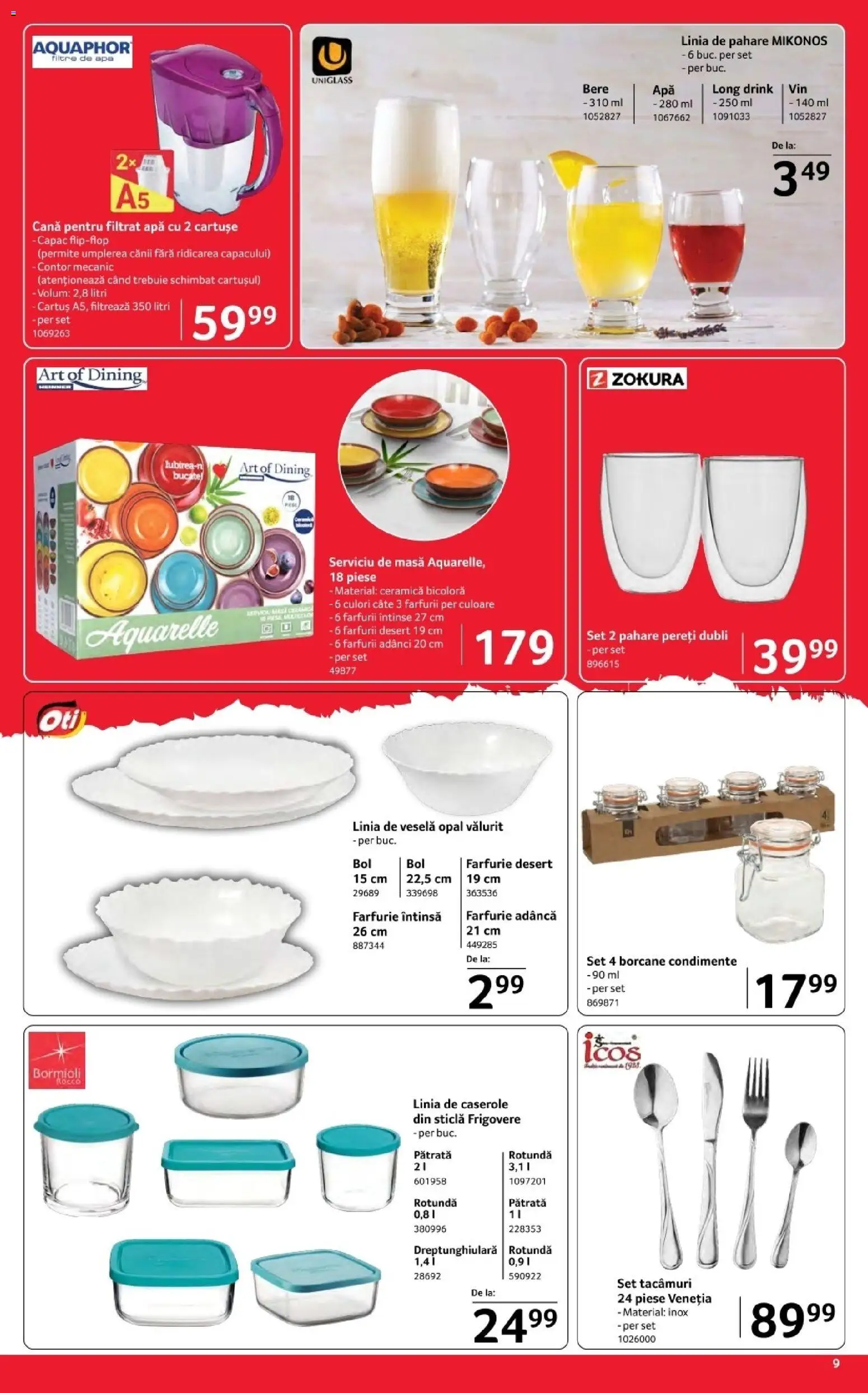 Catalog Selgros 17 - 29 Aprilie 2026 | Pagina 9 | Produse: Caserole, Masă, Vin, Apă