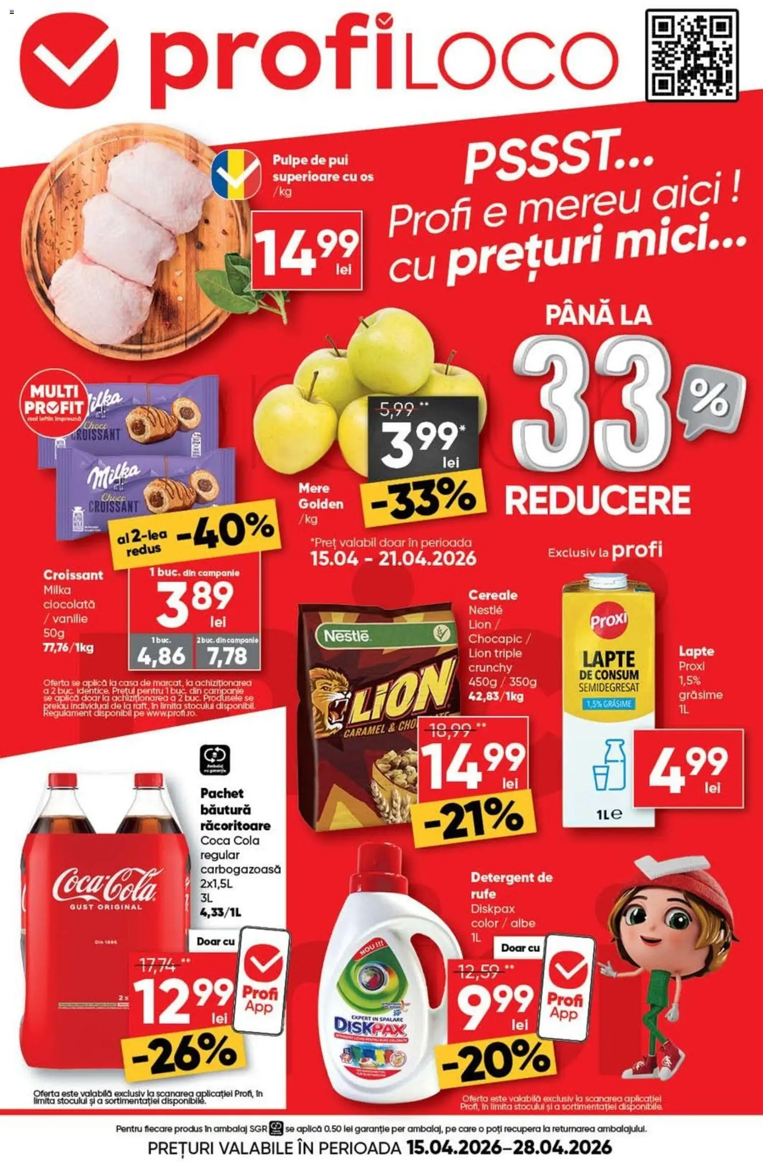 Catalog Profi 15 - 27 Aprilie 2026 | Pagina 1 | Produse: Hacıyatmaz Kedi Oyuncağı, Amerikan servis, Mere, Detergent