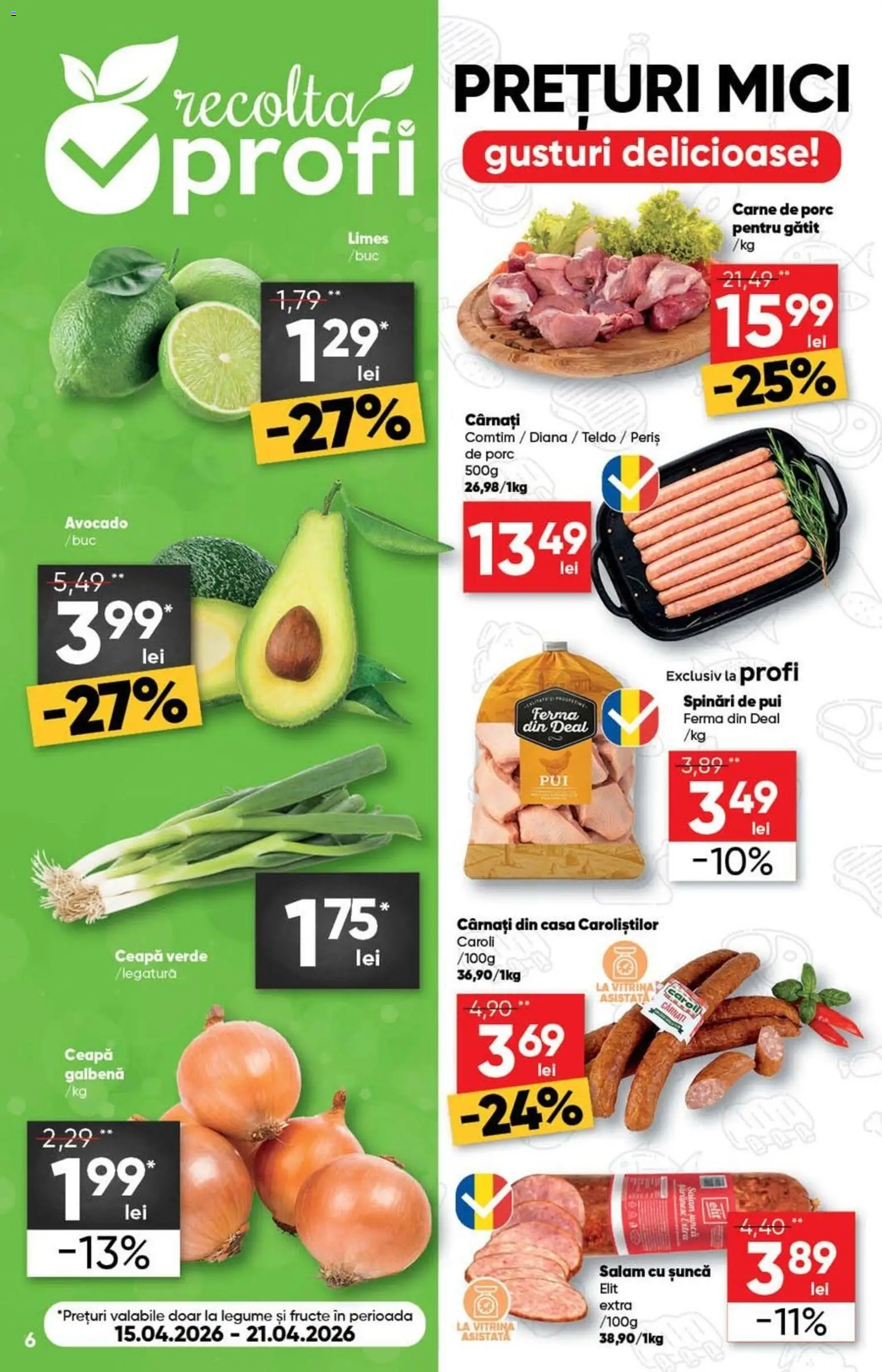 Catalog Profi 15 - 27 Aprilie 2026 | Pagina 6 | Produse: Ceapă galbenă, Mici, Carne De Porc, Ceapă