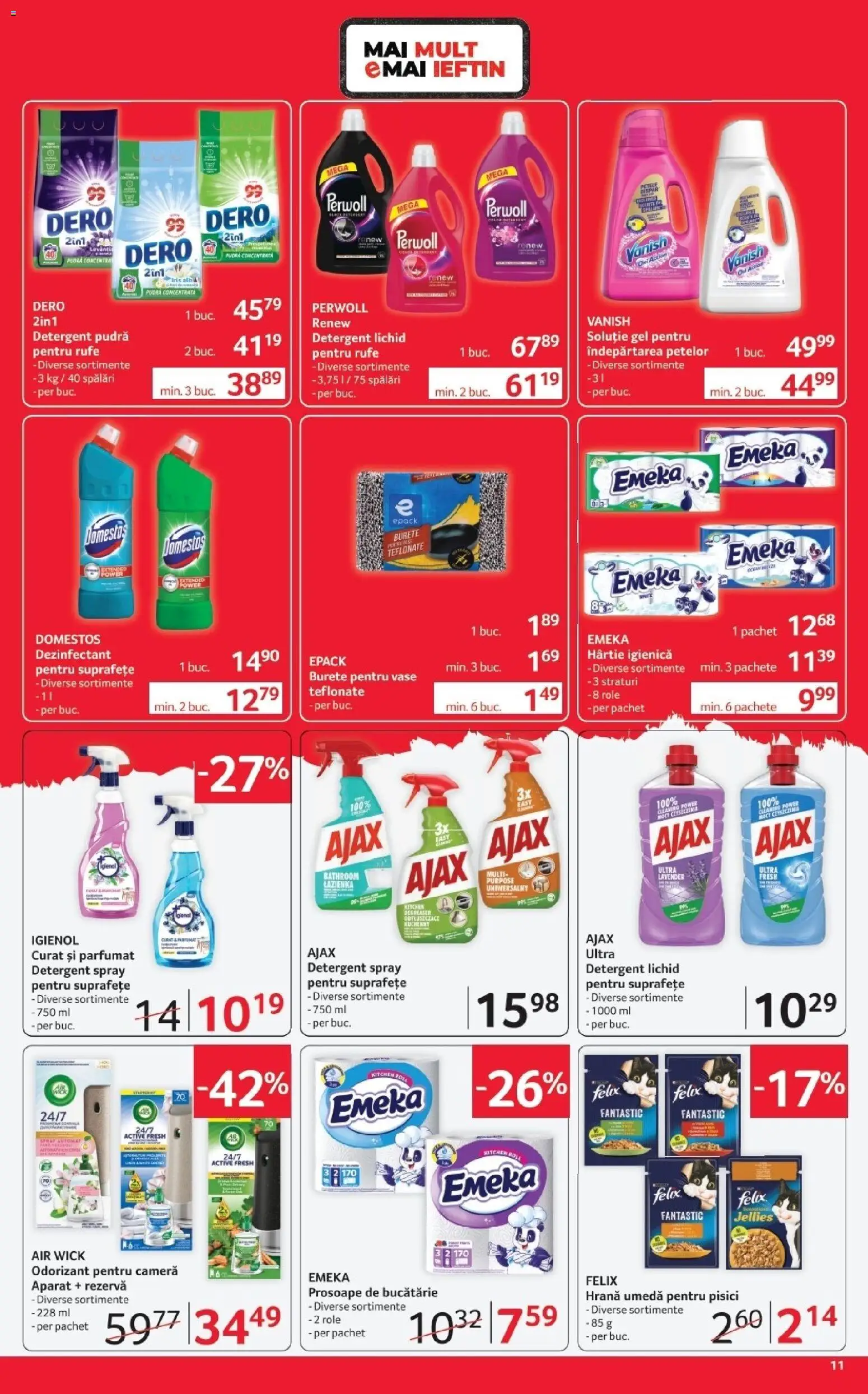 Catalog Selgros 17 - 29 Aprilie 2026 | Pagina 11 | Produse: Pudră, Burete, Îndepărtarea petelor, Çelik Mama ve Su Kabı
