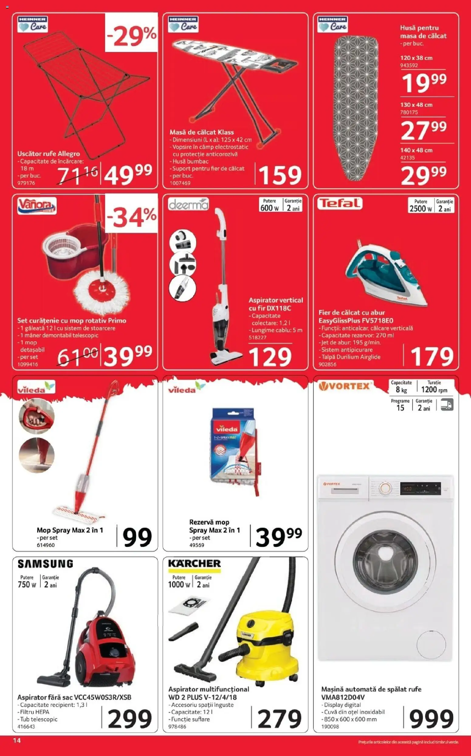 Catalog Selgros 17 - 29 Aprilie 2026 | Pagina 14 | Produse: Cablu, Uscător, Aspirator, Uscător rufe