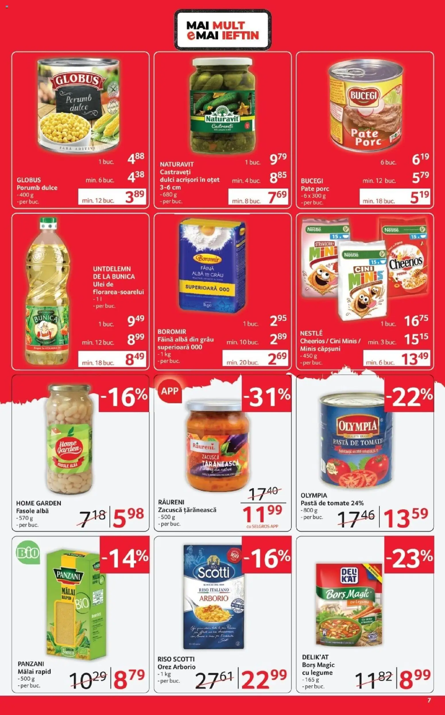 Catalog Selgros 17 - 29 Aprilie 2026 | Pagina 7 | Produse: Pate, Făină, Fasole albă, Legume