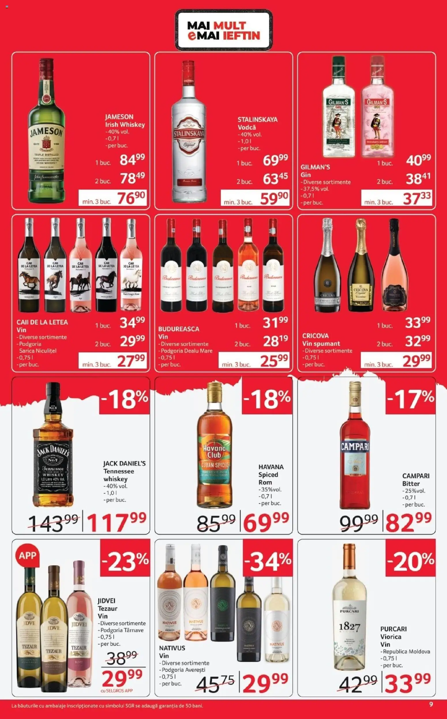 Catalog Selgros 17 - 29 Aprilie 2026 | Pagina 9 | Produse: Su ısıtıcı, Vin, Whiskey